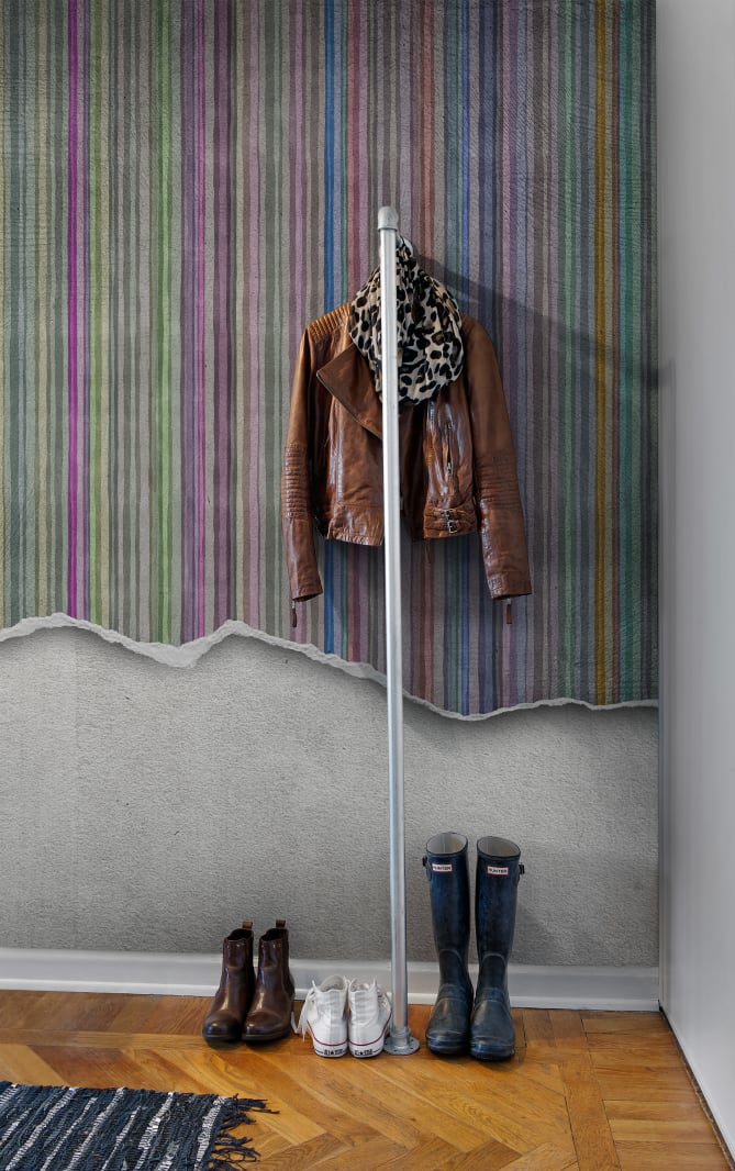 Worn Wall, Multi Stripe, Rebel Walls 4