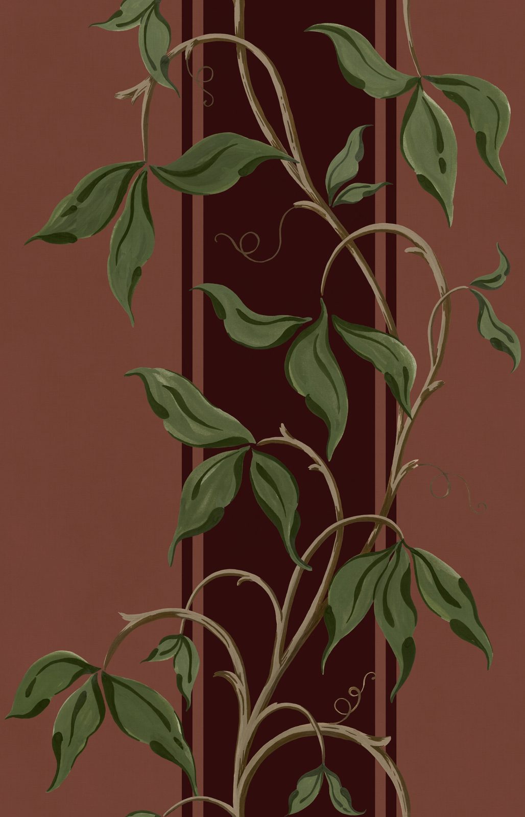 Garden Stripe, Burgundy, Rebel Walls