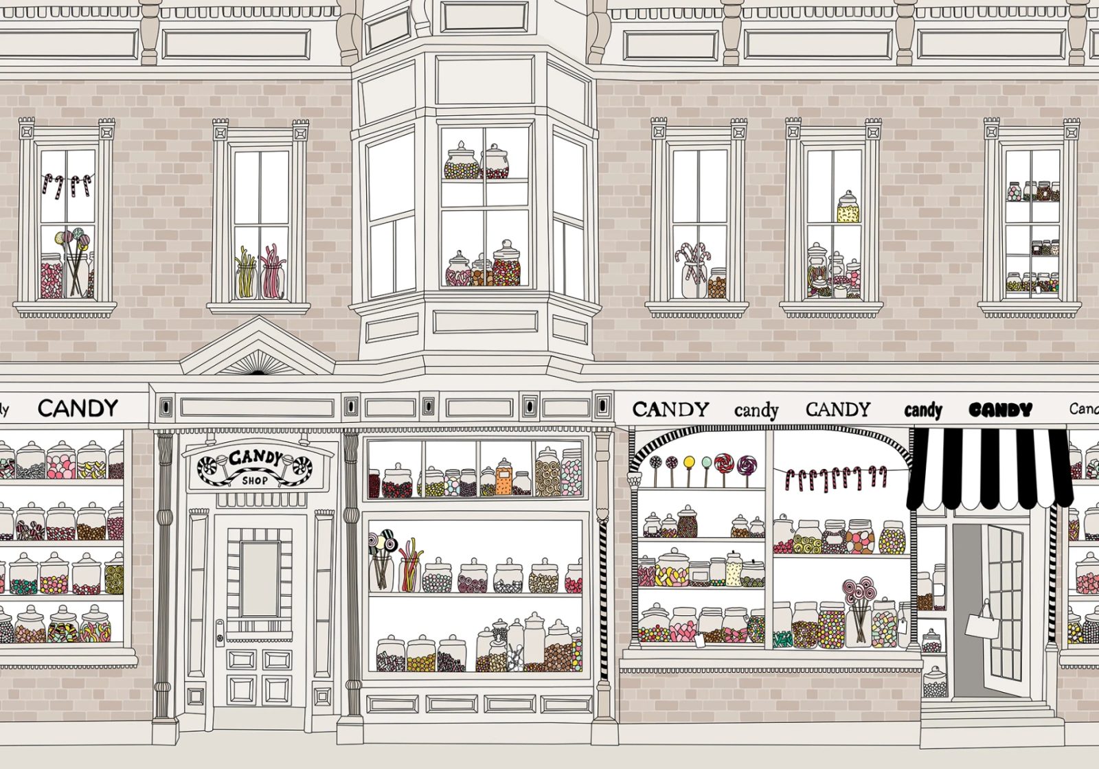 Candyshop, Beige, Rebel Walls