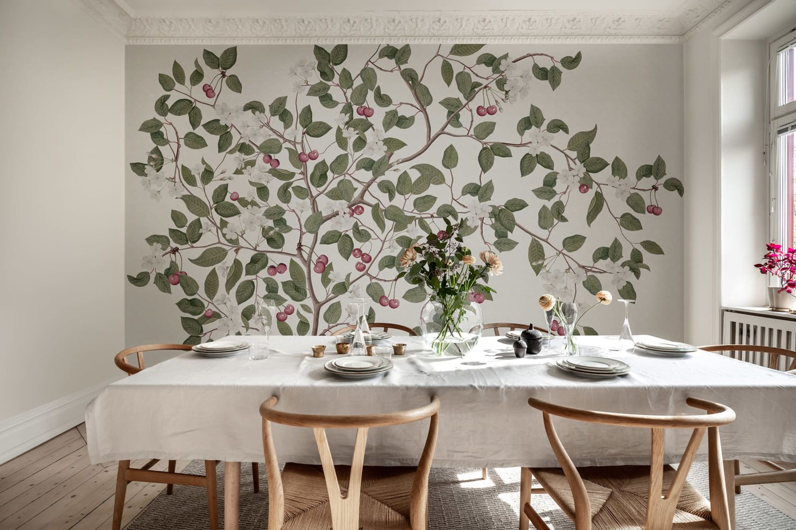 Cherries, White, Rebel Walls 2