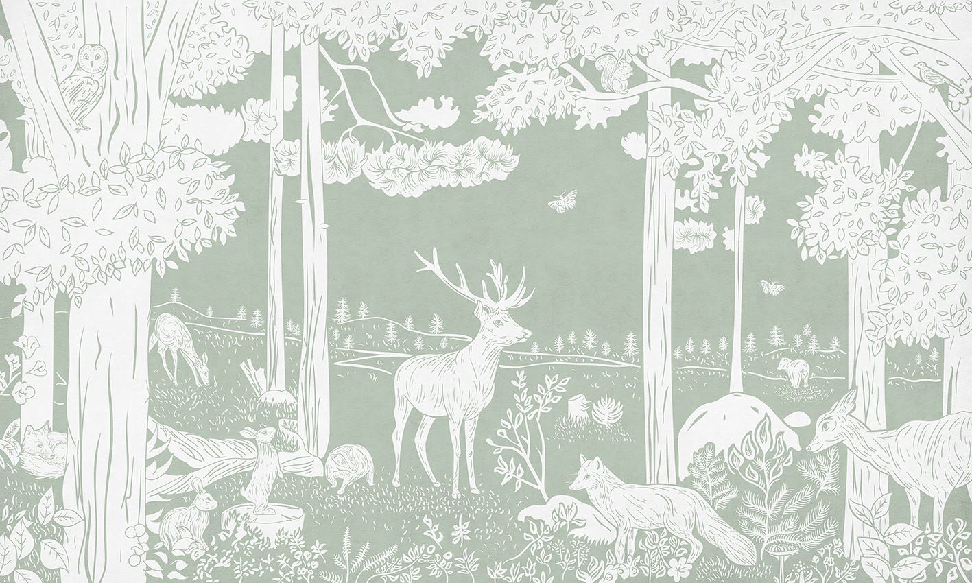 Monochrome Forest - Green, Kikki Belle