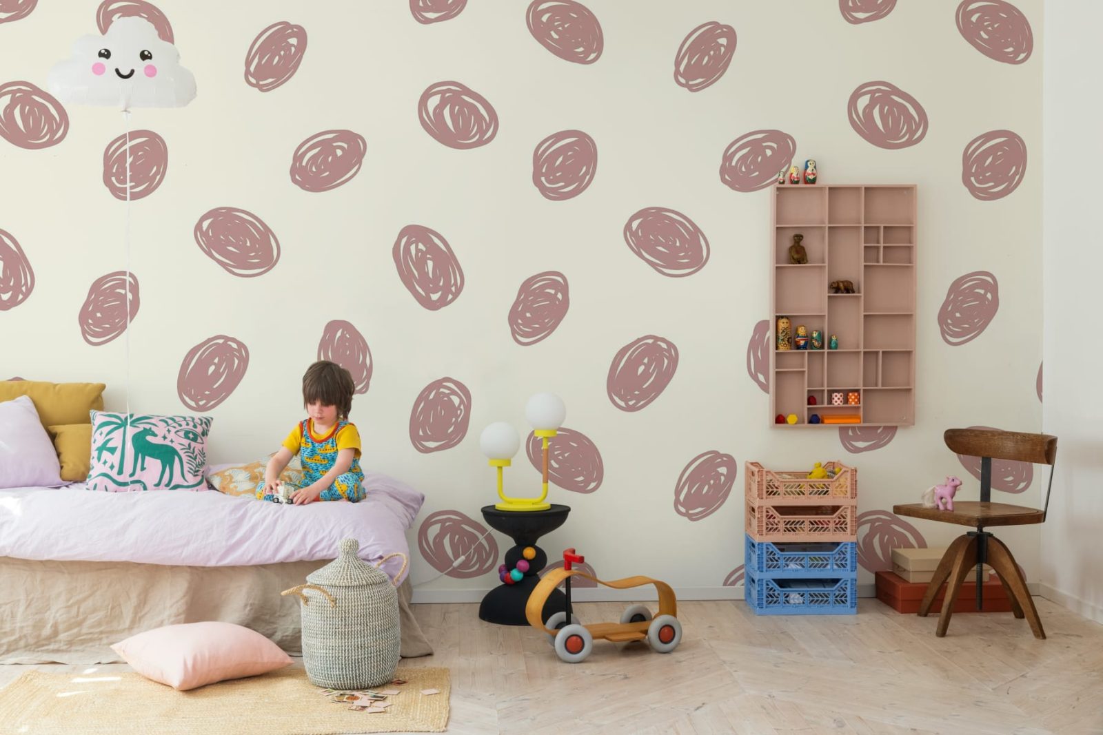 Doodle Dots, Pink, Rebel Walls 3