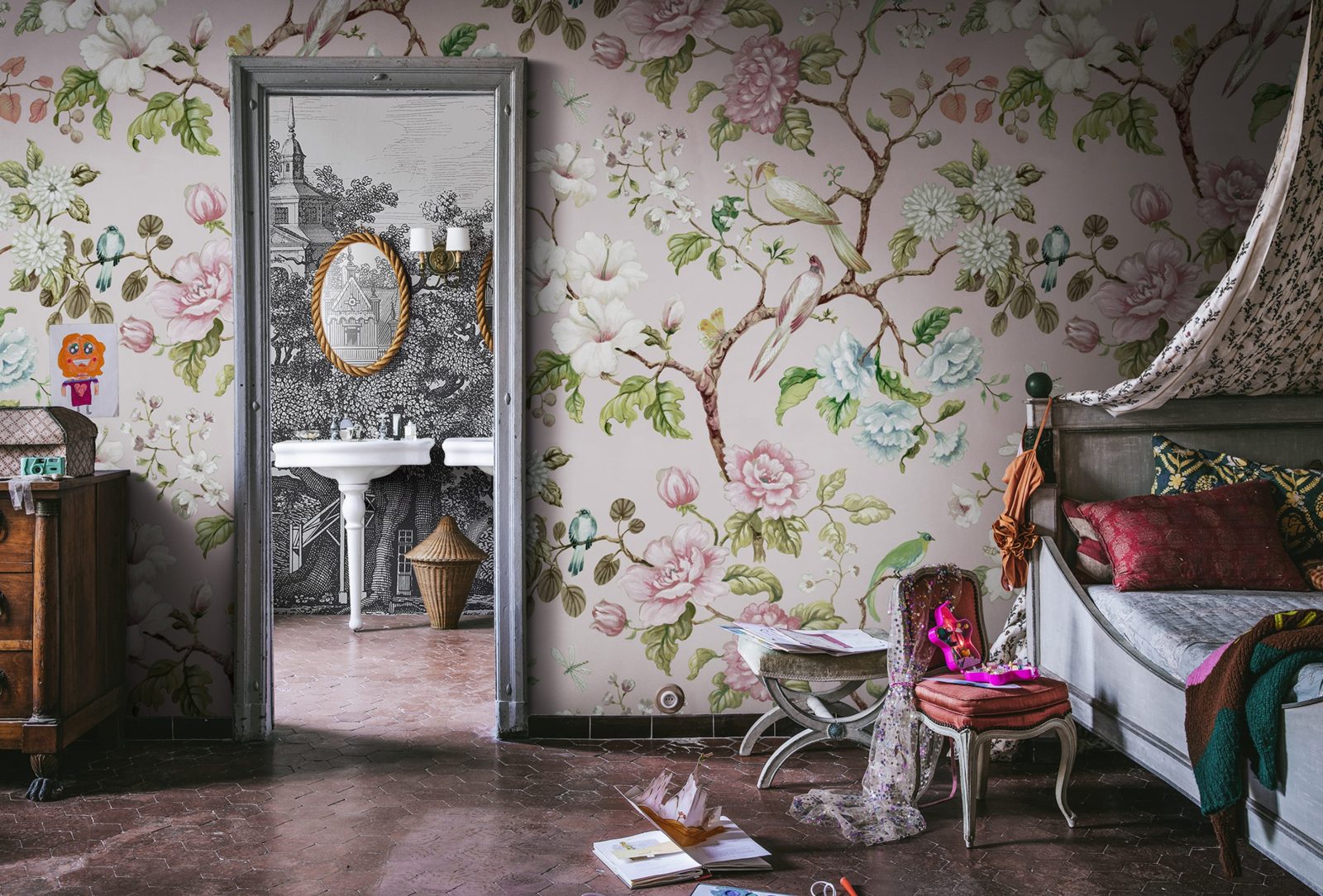 Grandiflora, Soft Pink, Rebel Walls 3