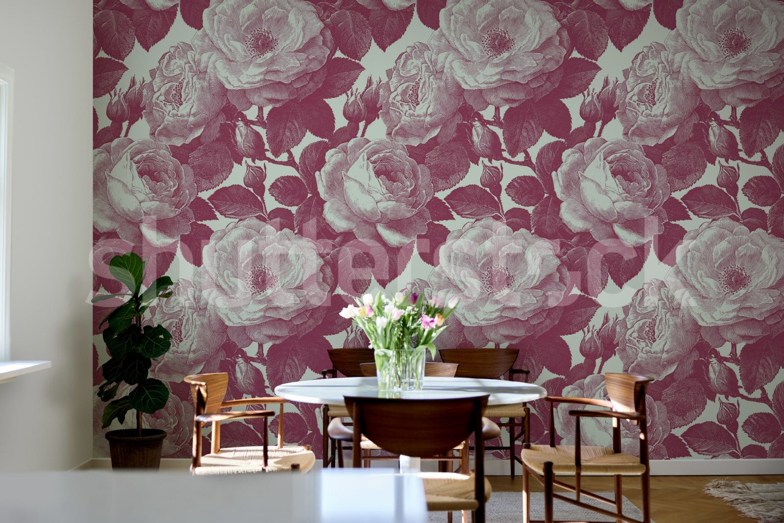 Bold Roses, Pink, Rebel Walls 2