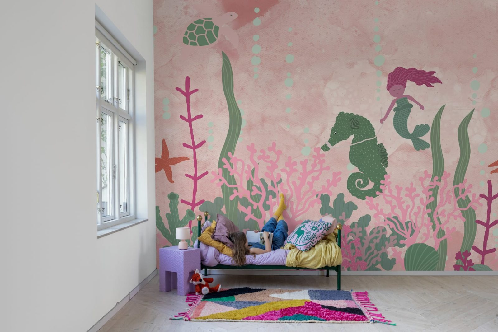 Mermaid World, Pink, Rebel Walls 2
