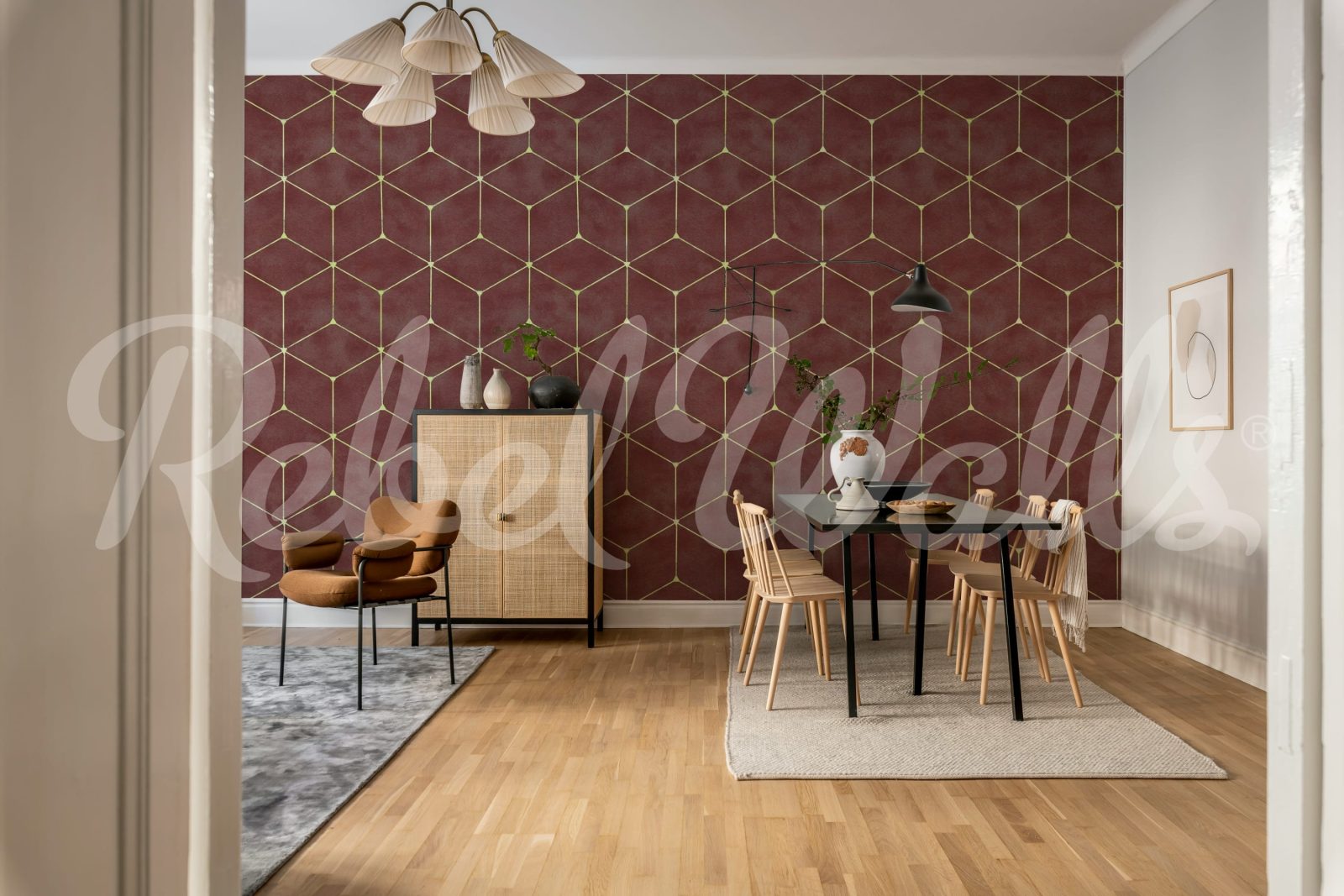 Hexaeder, Burgundy, Rebel Walls 3
