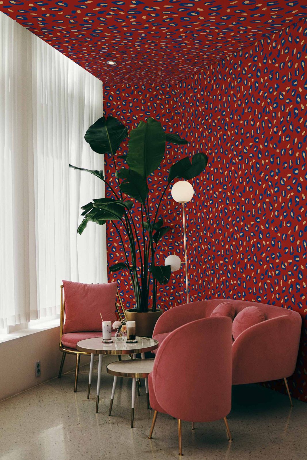 Funky Leopard, Red, TresTintas 5mp / rola 4