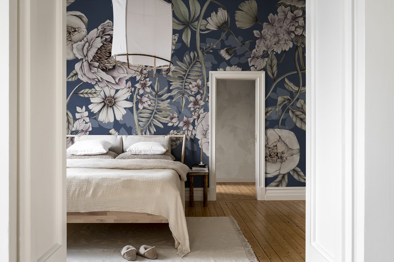 Spring Flower, Dark blue, Rebel Walls 2