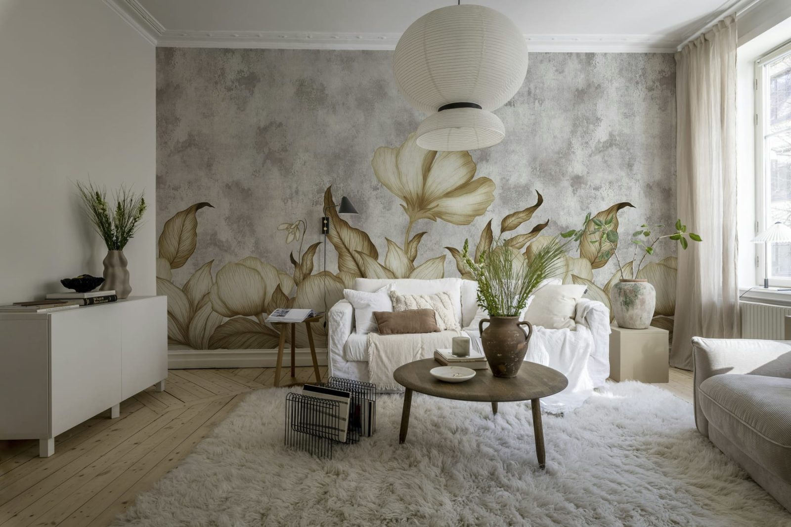 Floral Fantasy, Gray, Rebel Walls 3