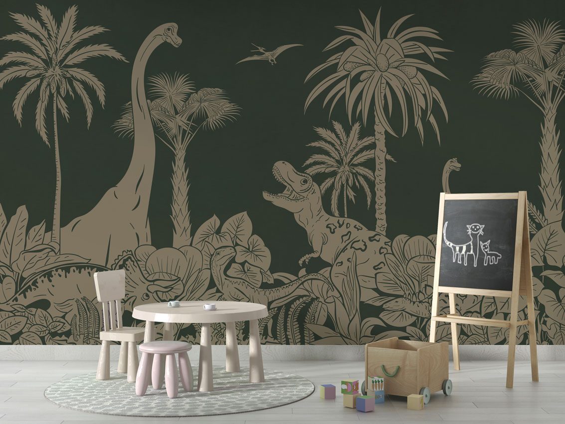 Monochrome Dino - Green Vintage, Kikki Belle 4