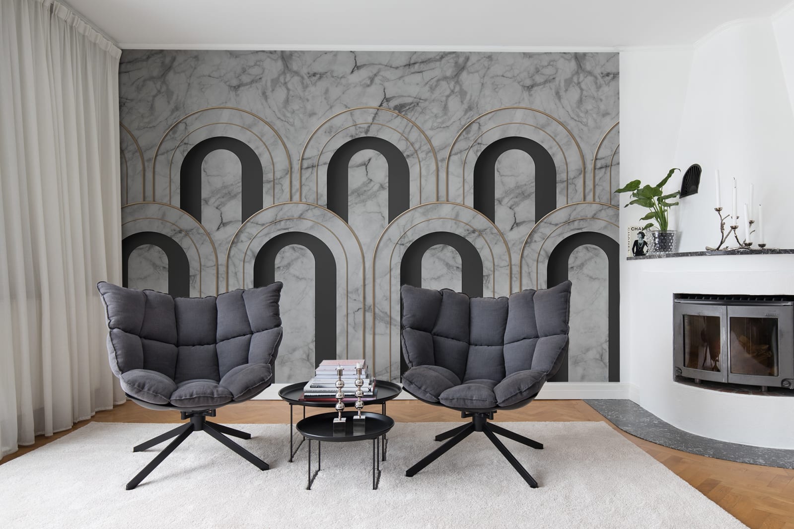 3D Arch Deco, Marble, Rebel Walls 3