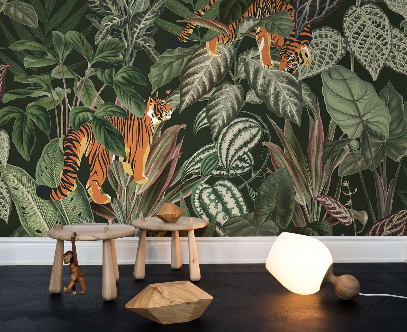 3D Mischievous Tigers, Lush, Rebel Walls 4