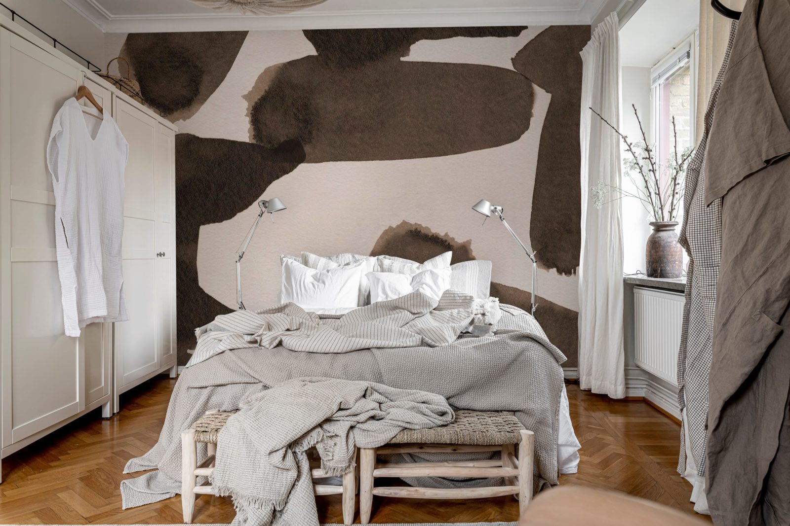 Wiggle Shapes, Brown, Rebel Walls 3