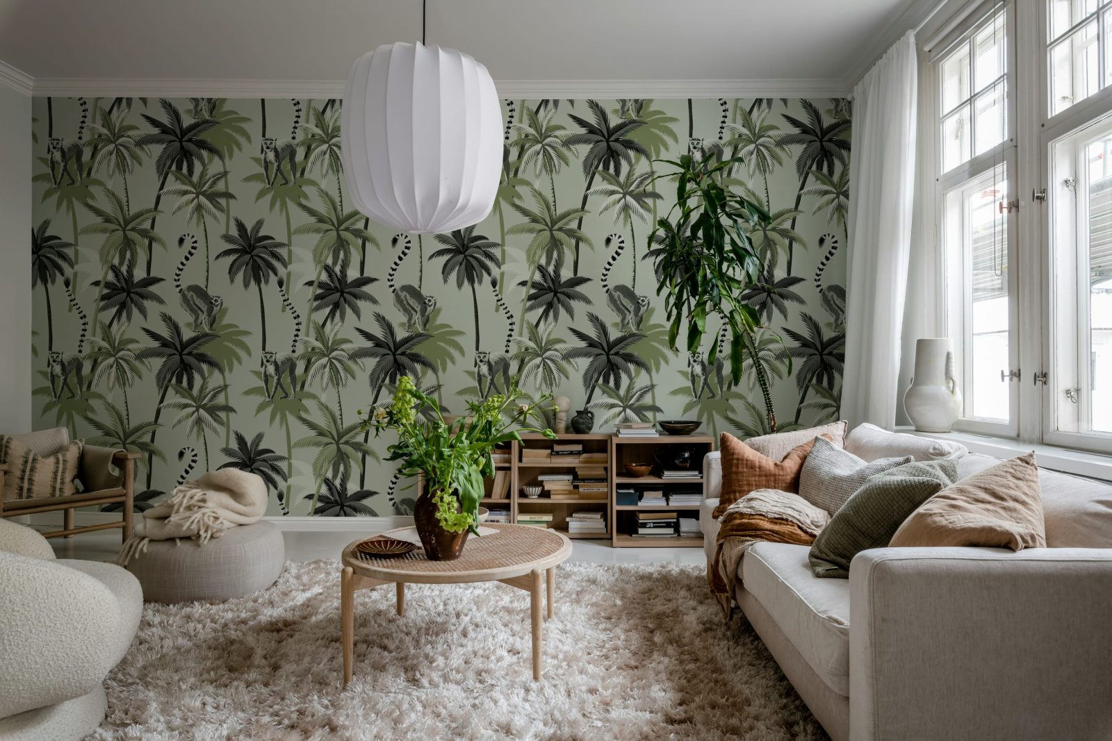 Lemur Palms, Green, Rebel Walls 2