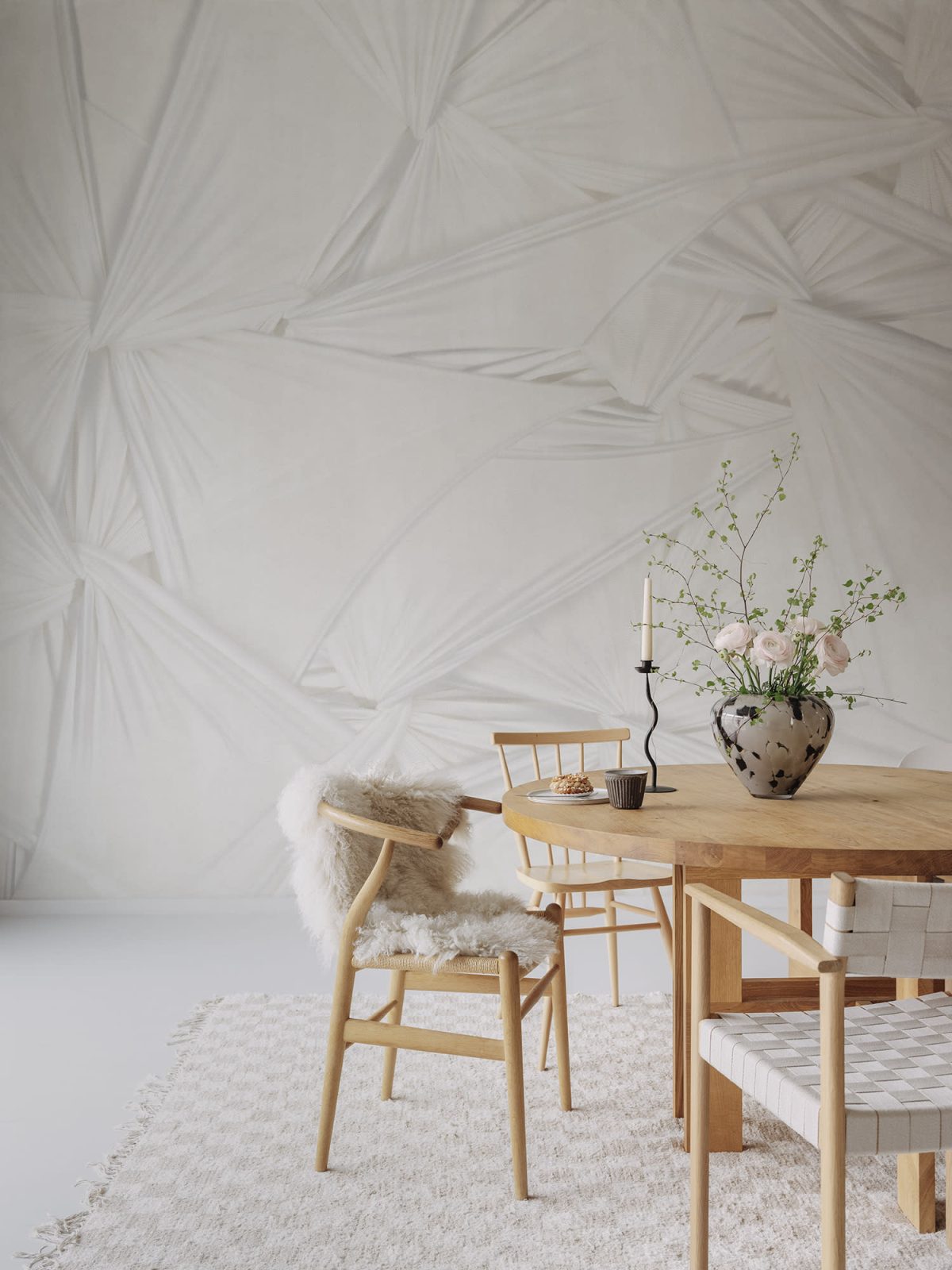 Silk Shadows, White, Rebel Walls 2