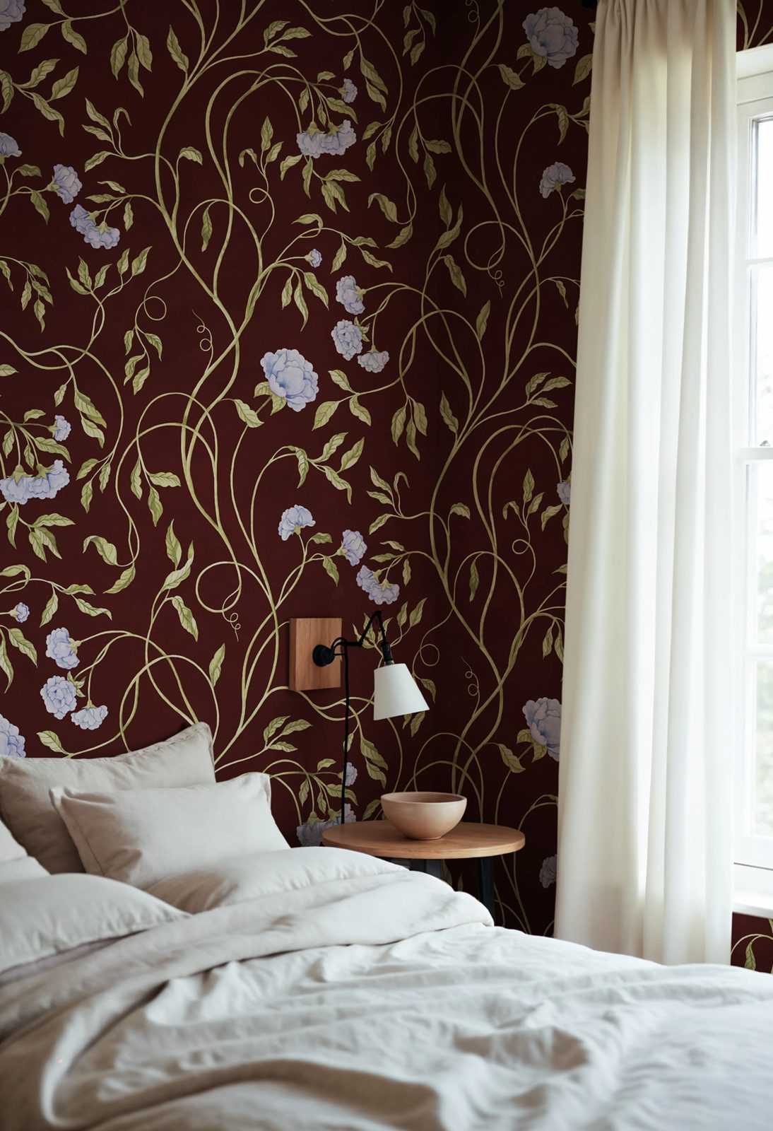Peony Bloom, Burgundy, Rebel Walls 2