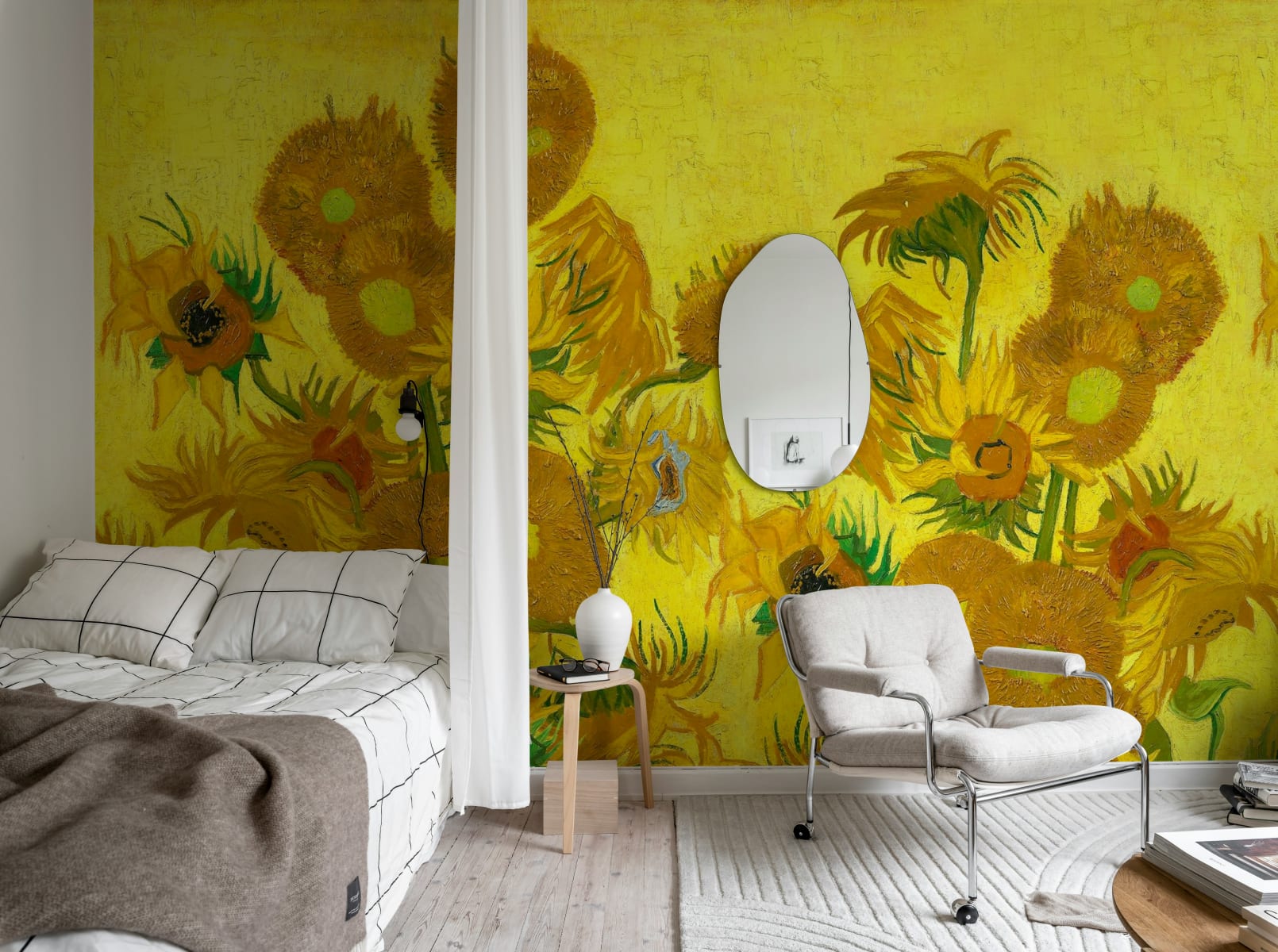 Sunflowers Repeatable, Yellow, Rebel Walls 3