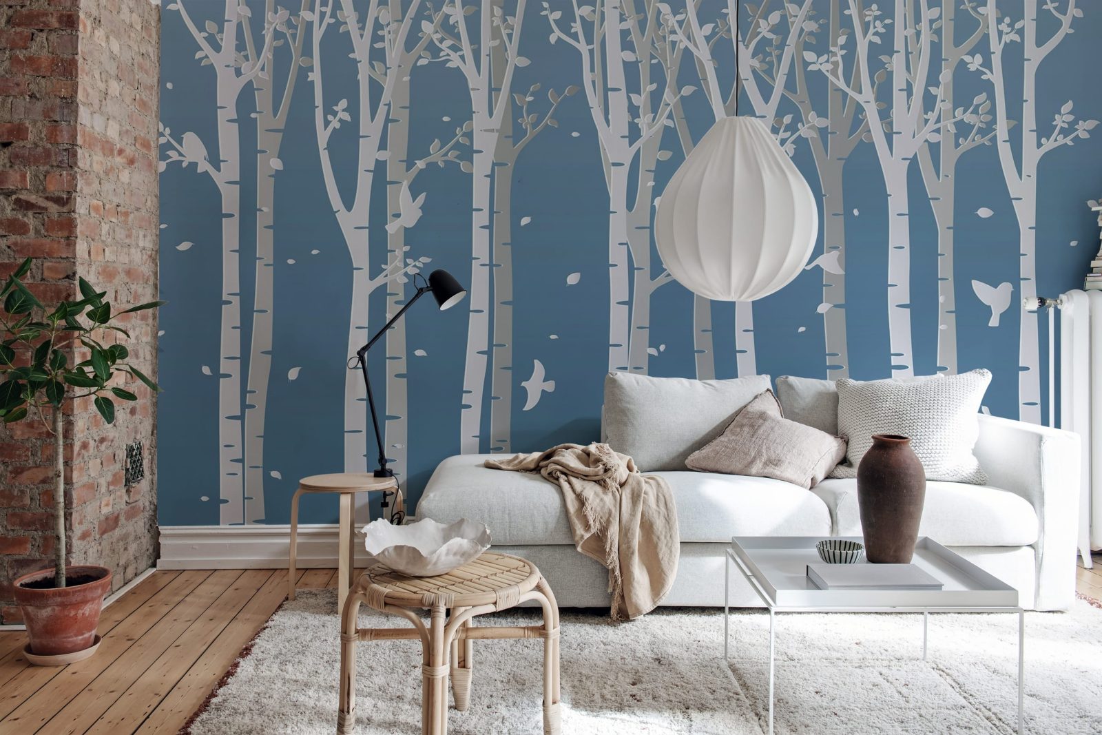 Forest Birds, Blue, Rebel Walls 2