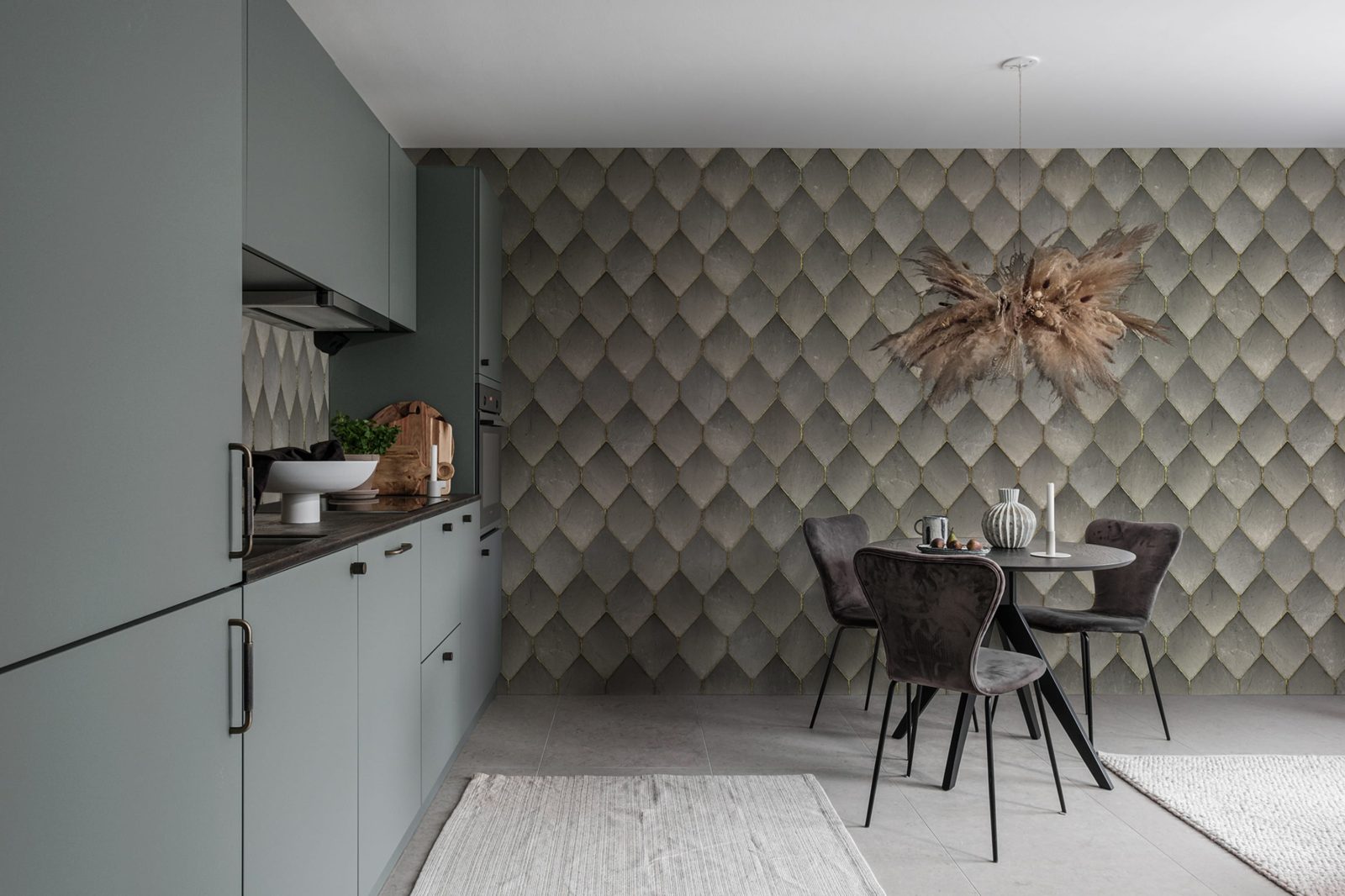 Osaka Tiles, Grey, Rebel Walls 3