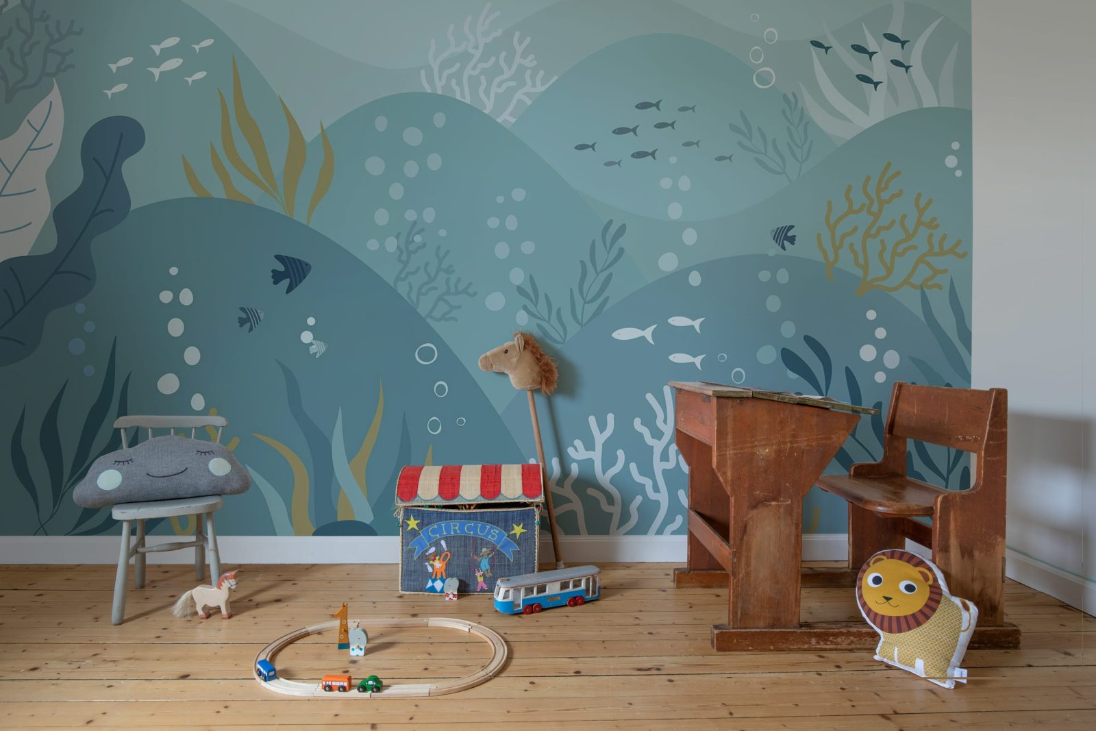 Sea Landscape, Ocean Blue, Rebel Walls 2