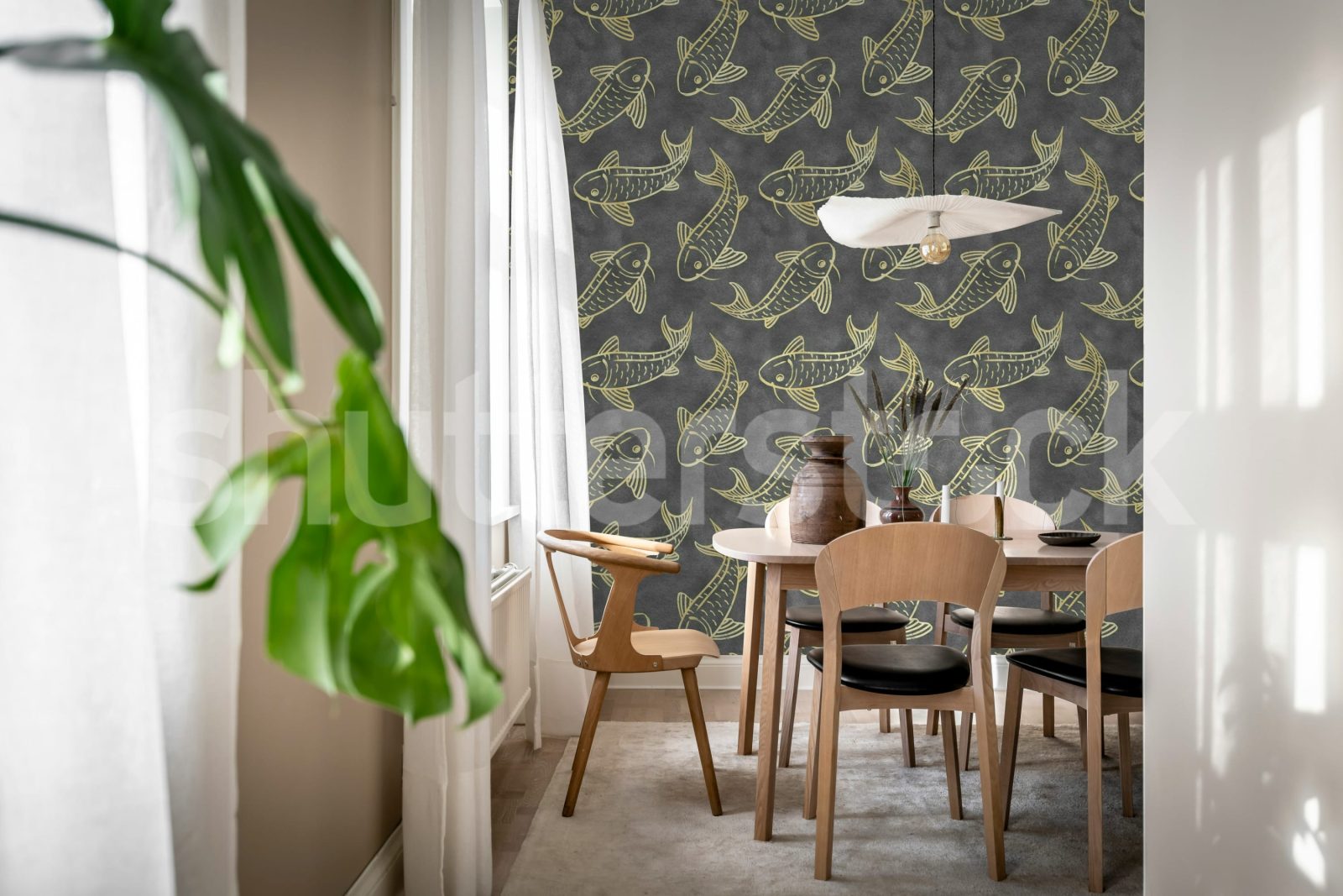 Koi Pond, Black, Rebel Walls 2