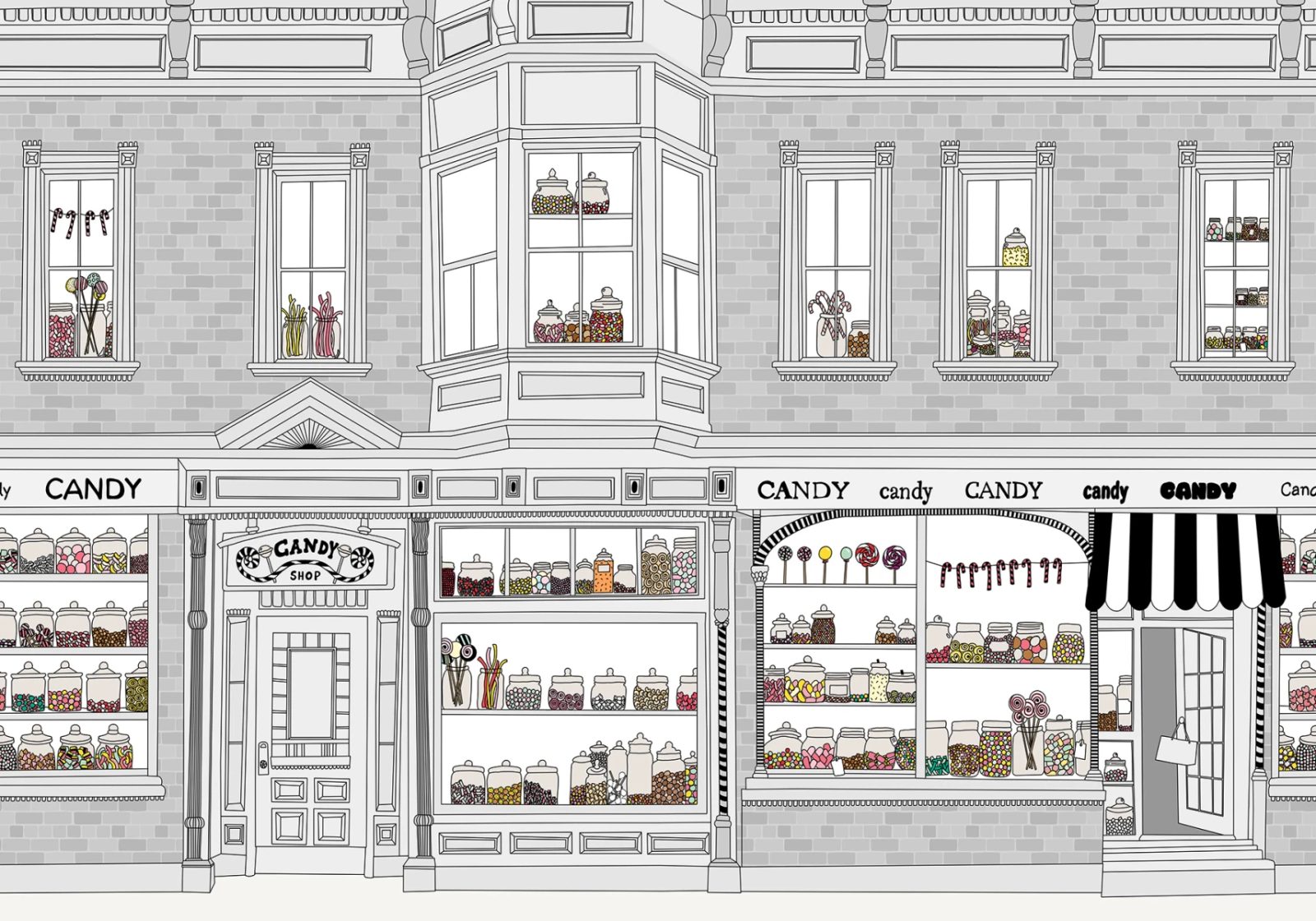 Candyshop, Gray, Rebel Walls