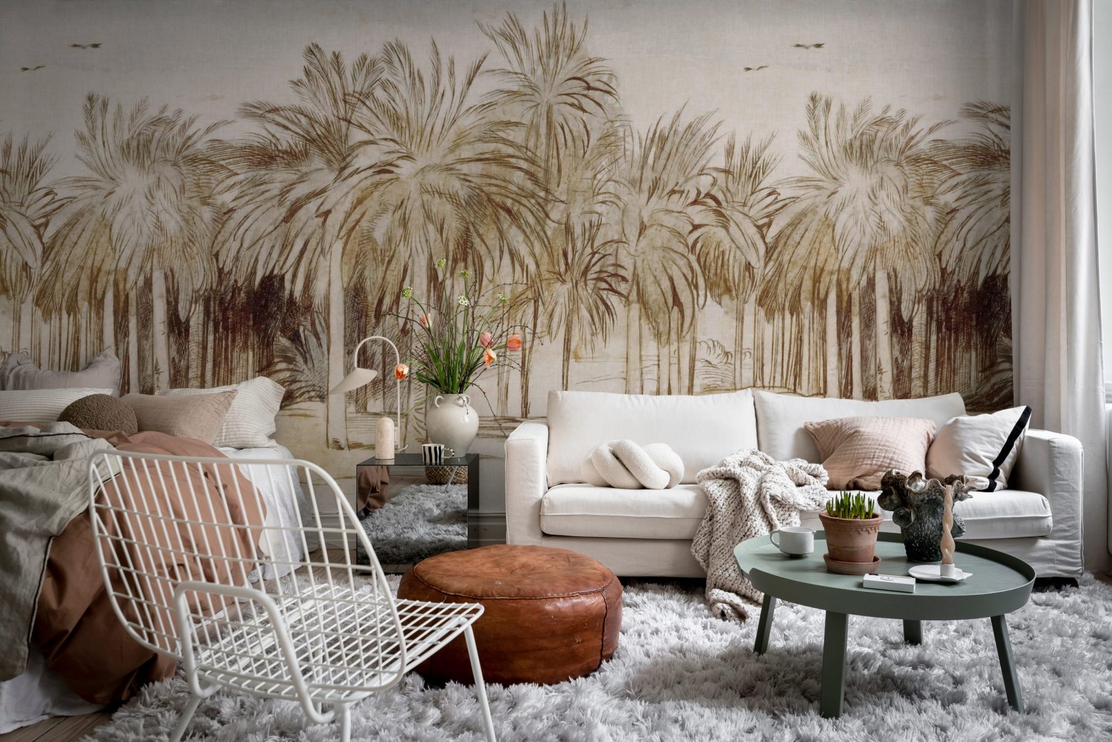 Ocean Palms, Beige, Rebel Walls 3