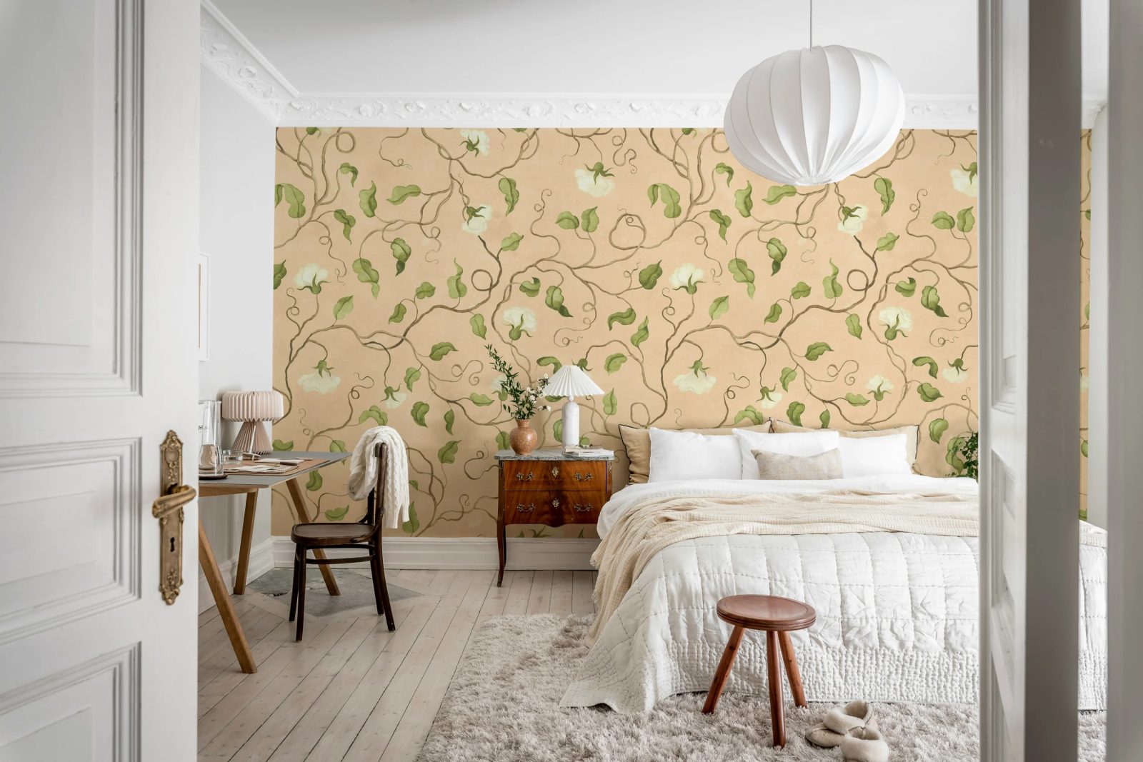Soft Vines, Pink, Rebel Walls 3