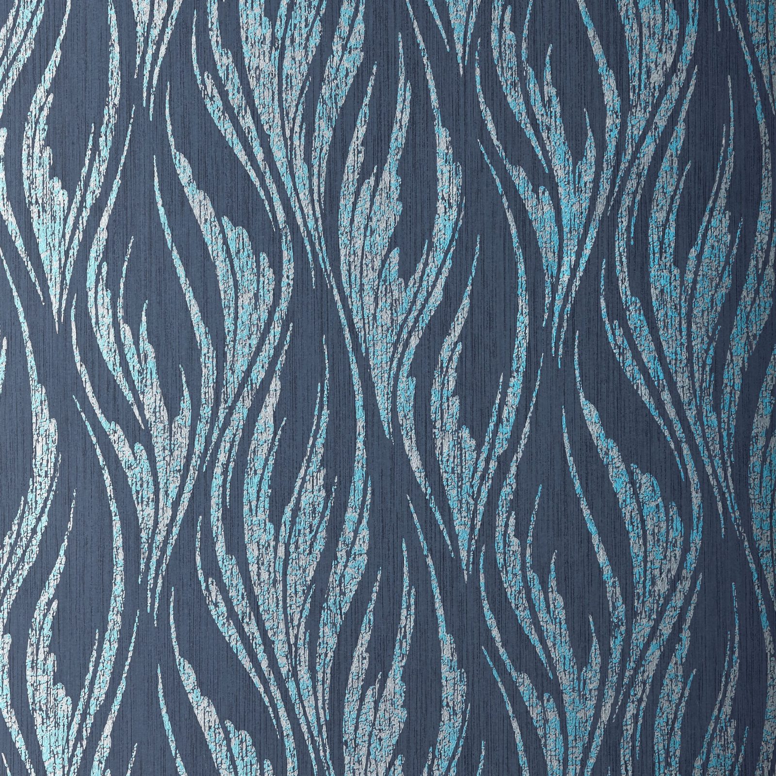 Ripple, Blue Dusk Luxury Feature, 1838 Wallcoverings, 5.3mp / rola