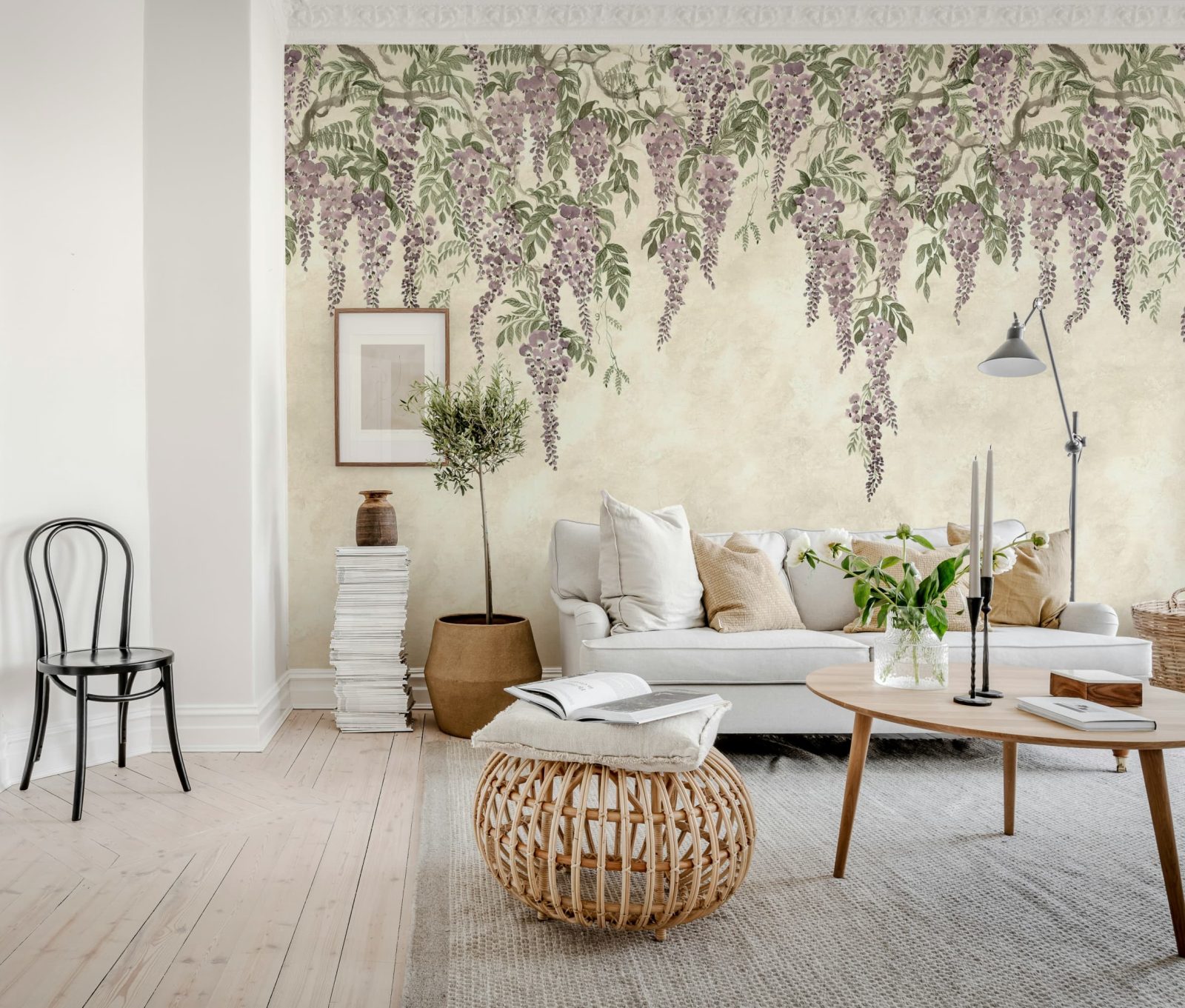 Whispers Wisteria, Purple, Rebel Walls 3