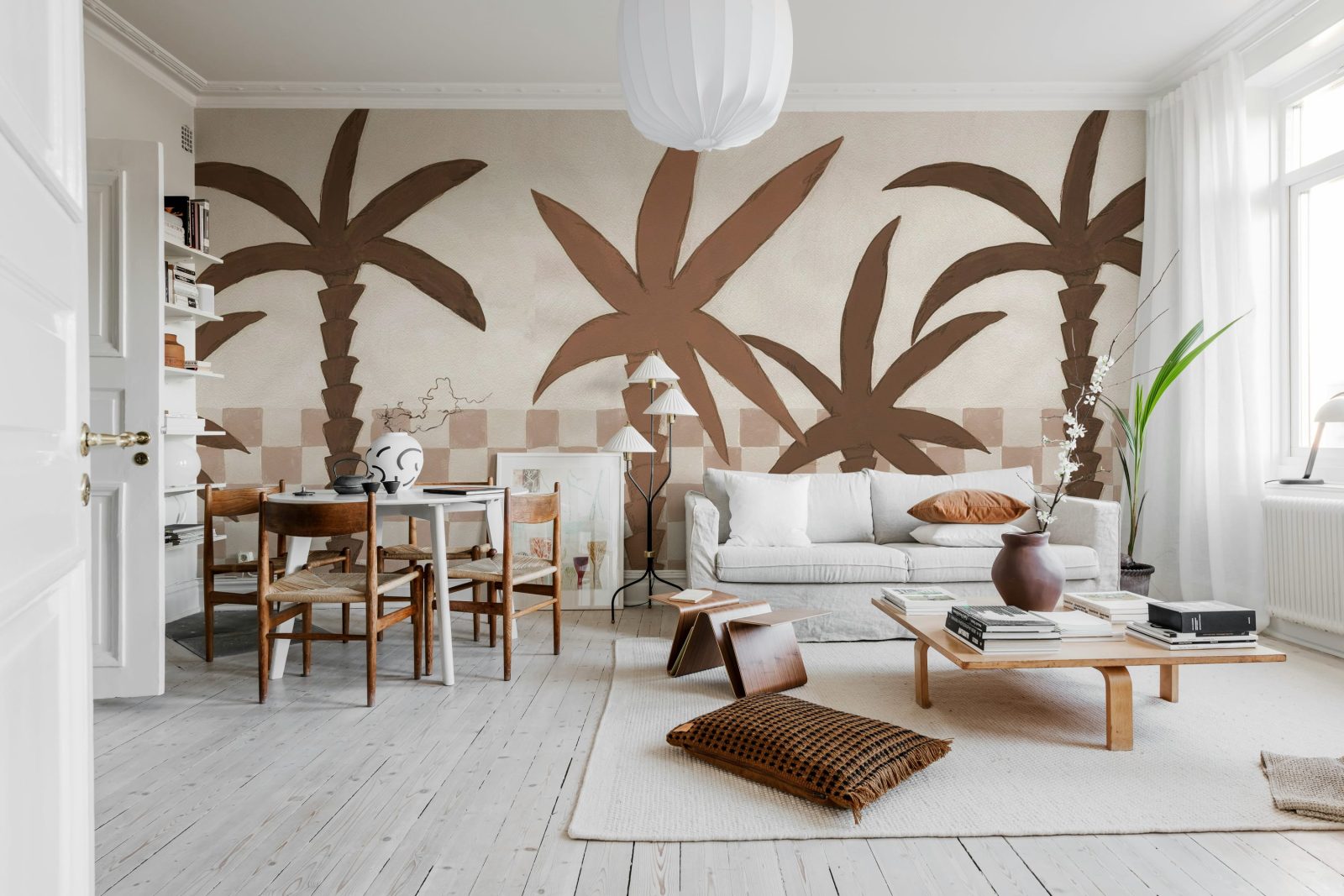 Palm Horizon, Light Brown, Rebel Walls 2