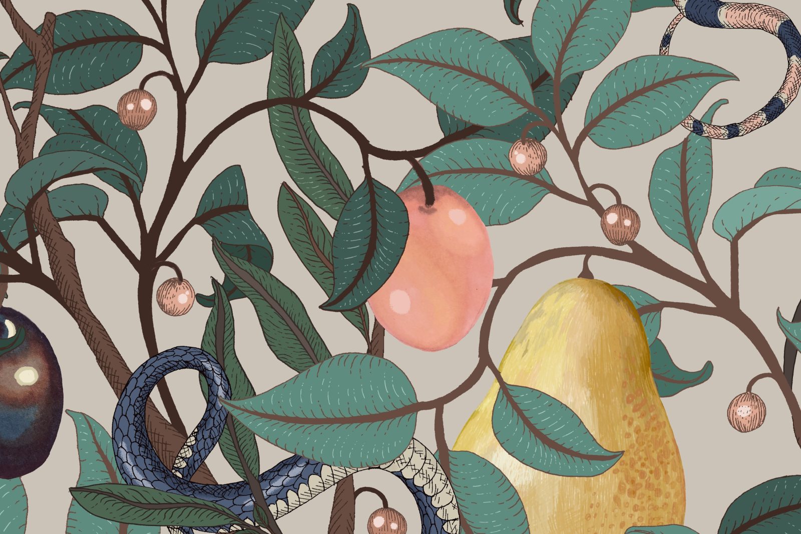 Fruit Garden, Colorful, Rebel Walls, 5 mp / rola 4