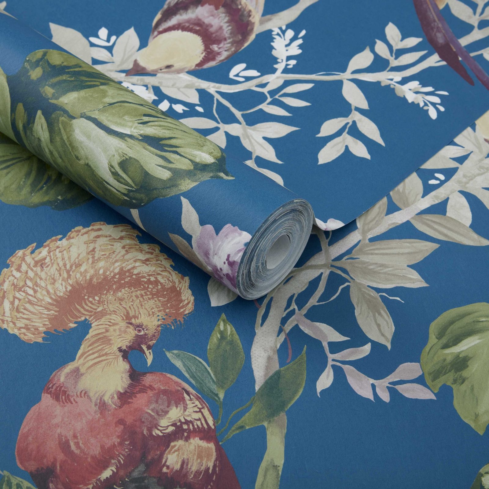 Bird Sonnet, Royal Blue Luxury Bird, 1838 Wallcoverings, 7mp / rola 3