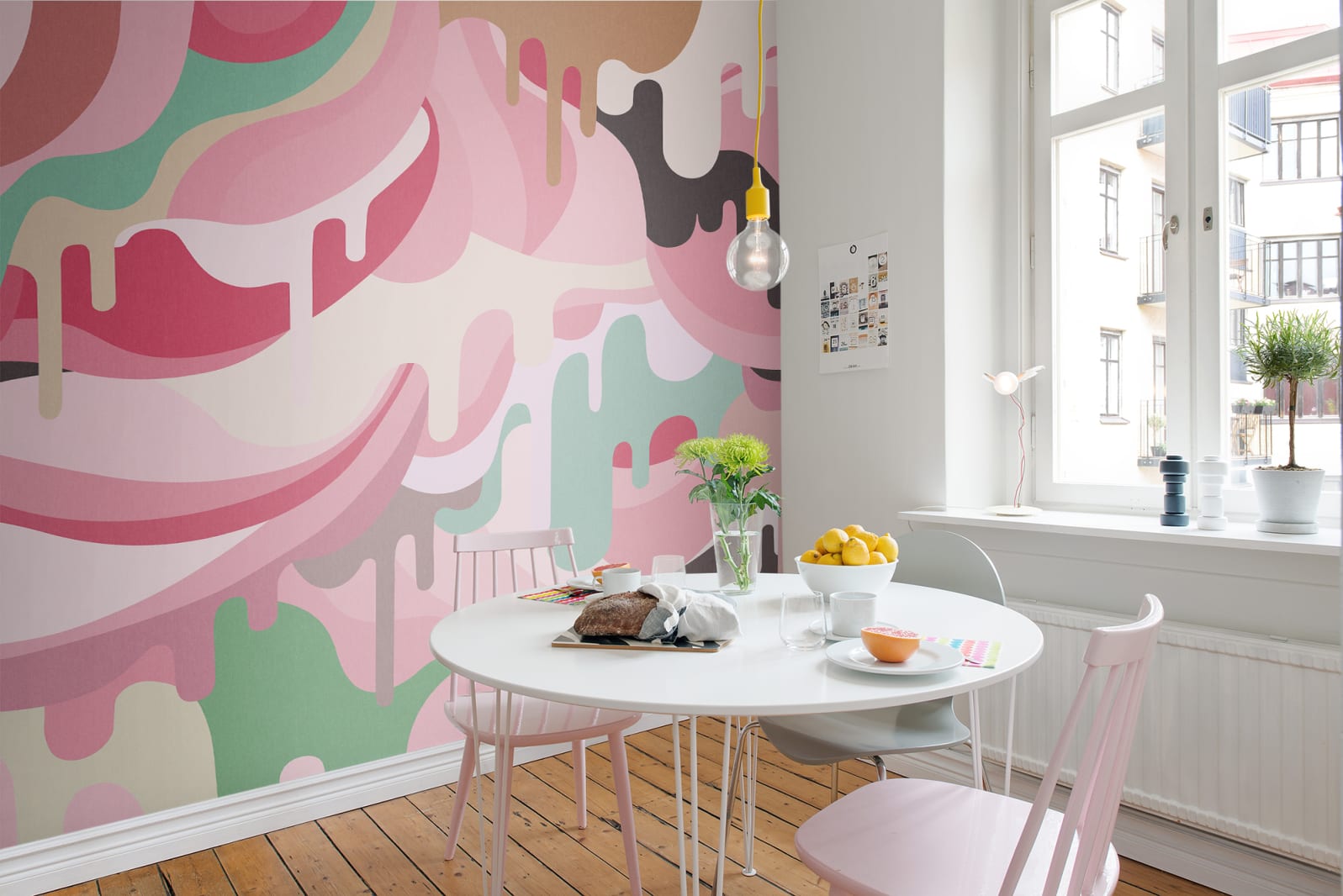 Dripping Rainbow, Marshmallow, Rebel Walls 3