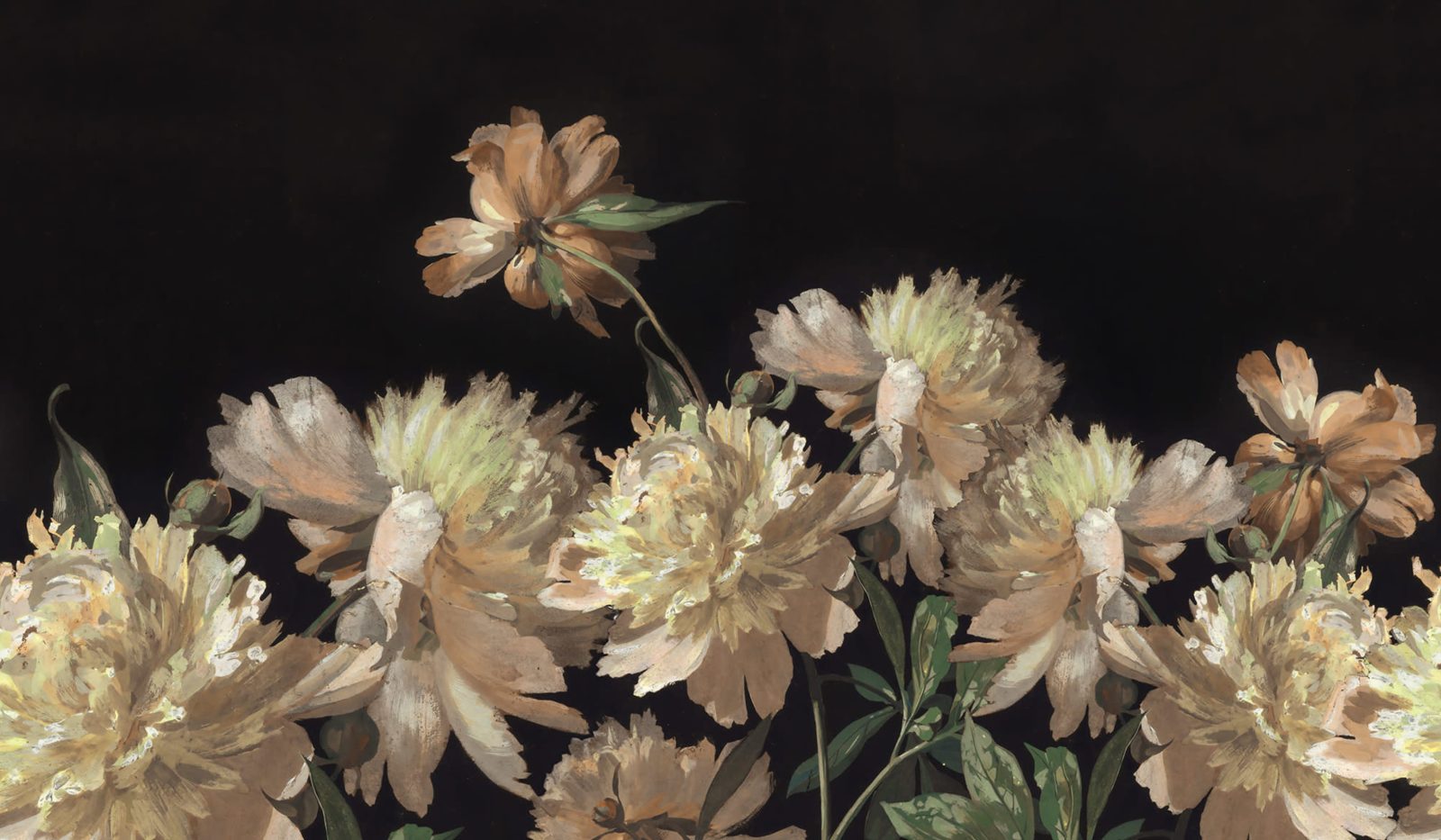 Vintage Peony, Yellow, Rebel Walls