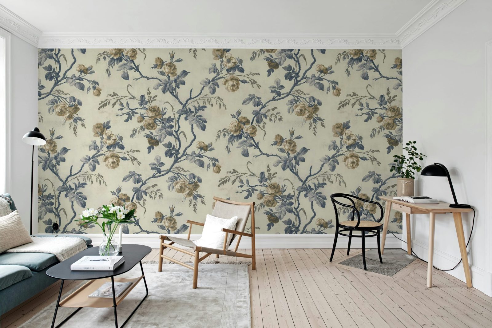 Rose Garland, Blue, Rebel Walls 2
