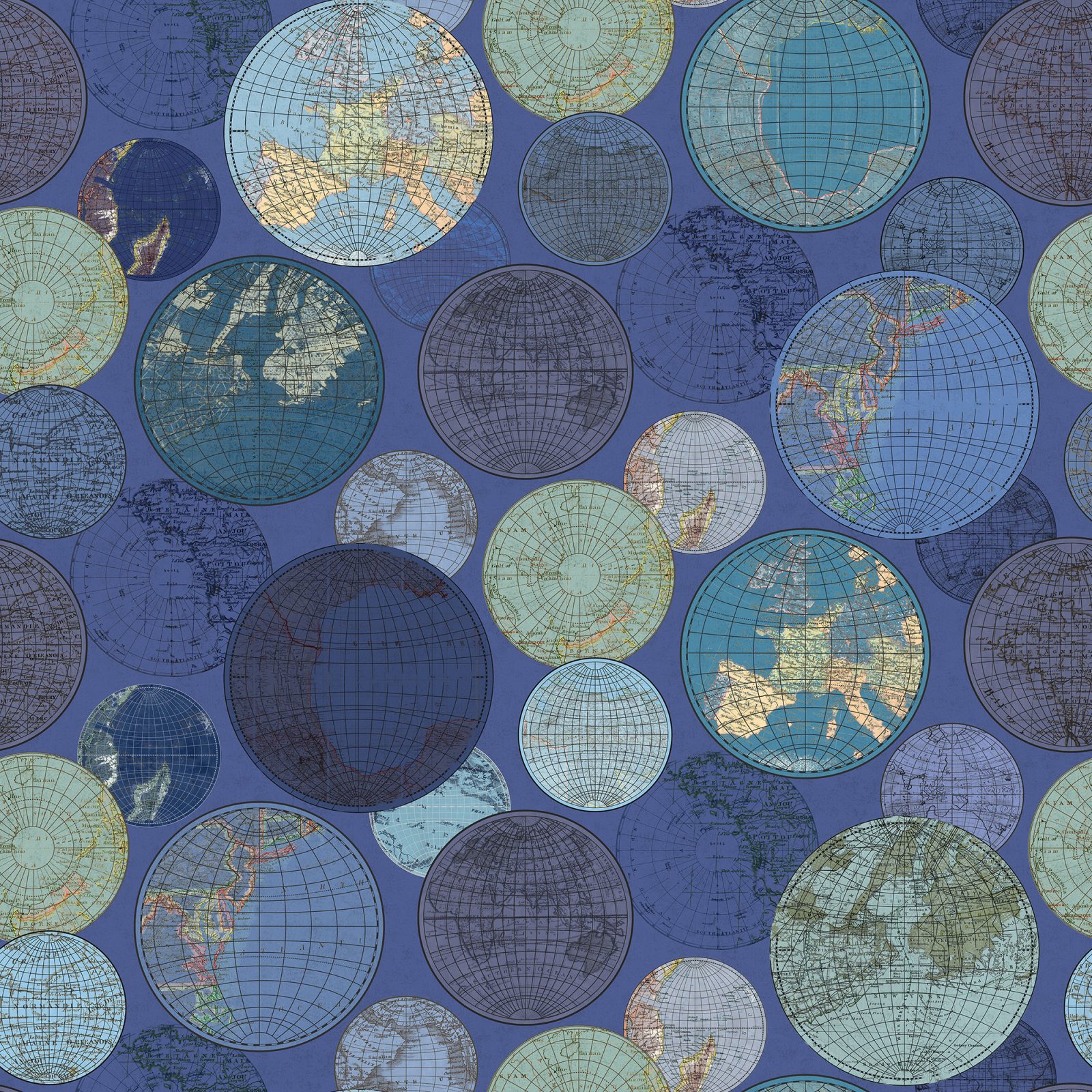 Globes Gathering, Blue, Rebel Walls