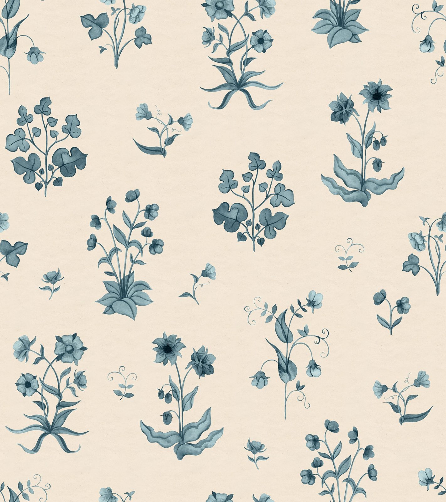 Timeless Flora, Blue, Rebel Walls