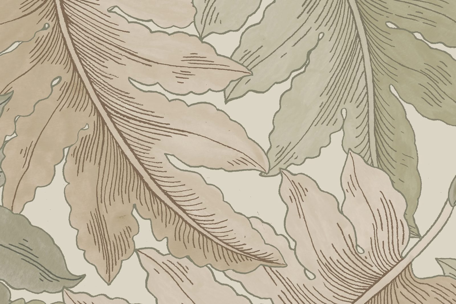 Swirling Fern, Light Green, Rebel Walls 4