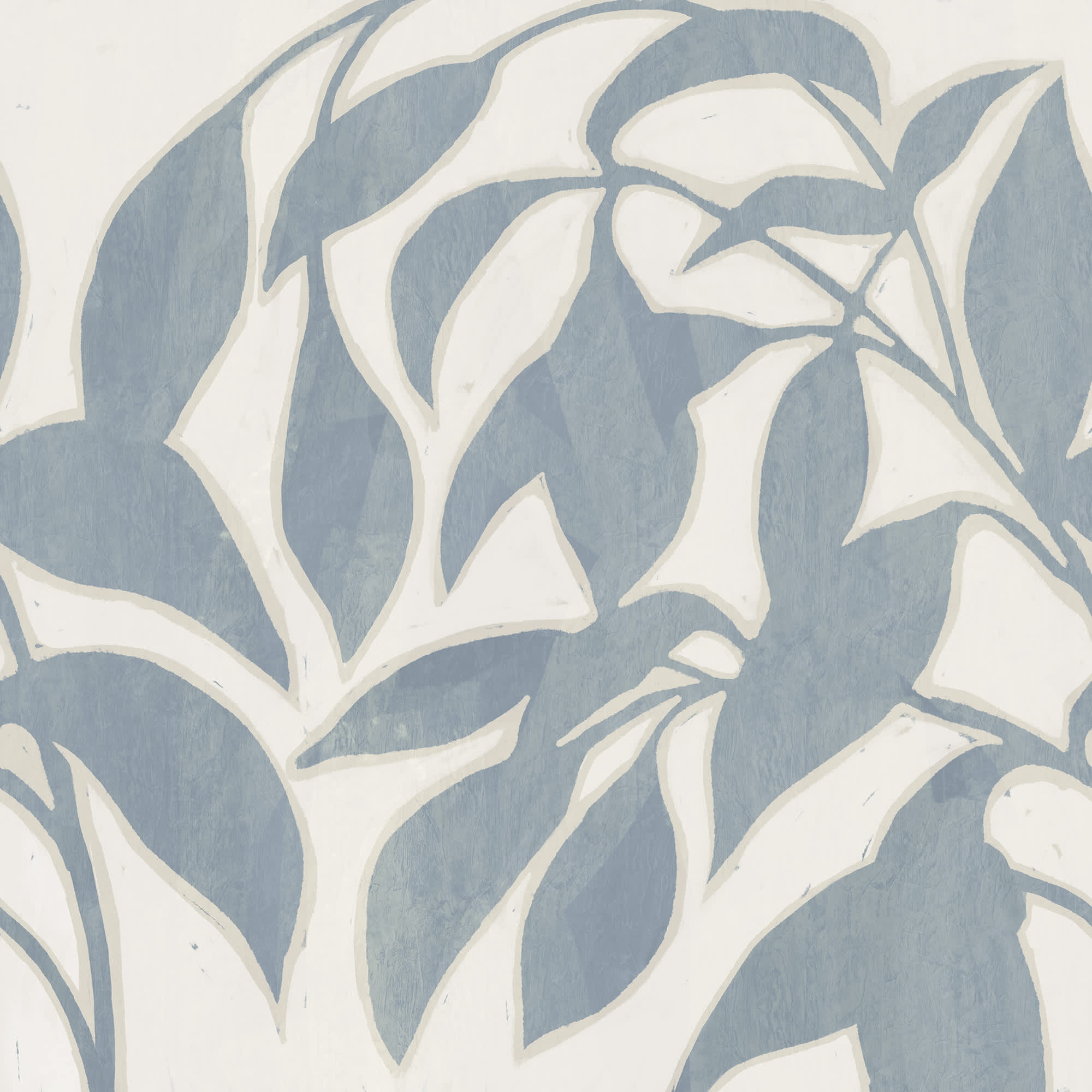 Leaf Silhouette, Blue, Rebel Walls