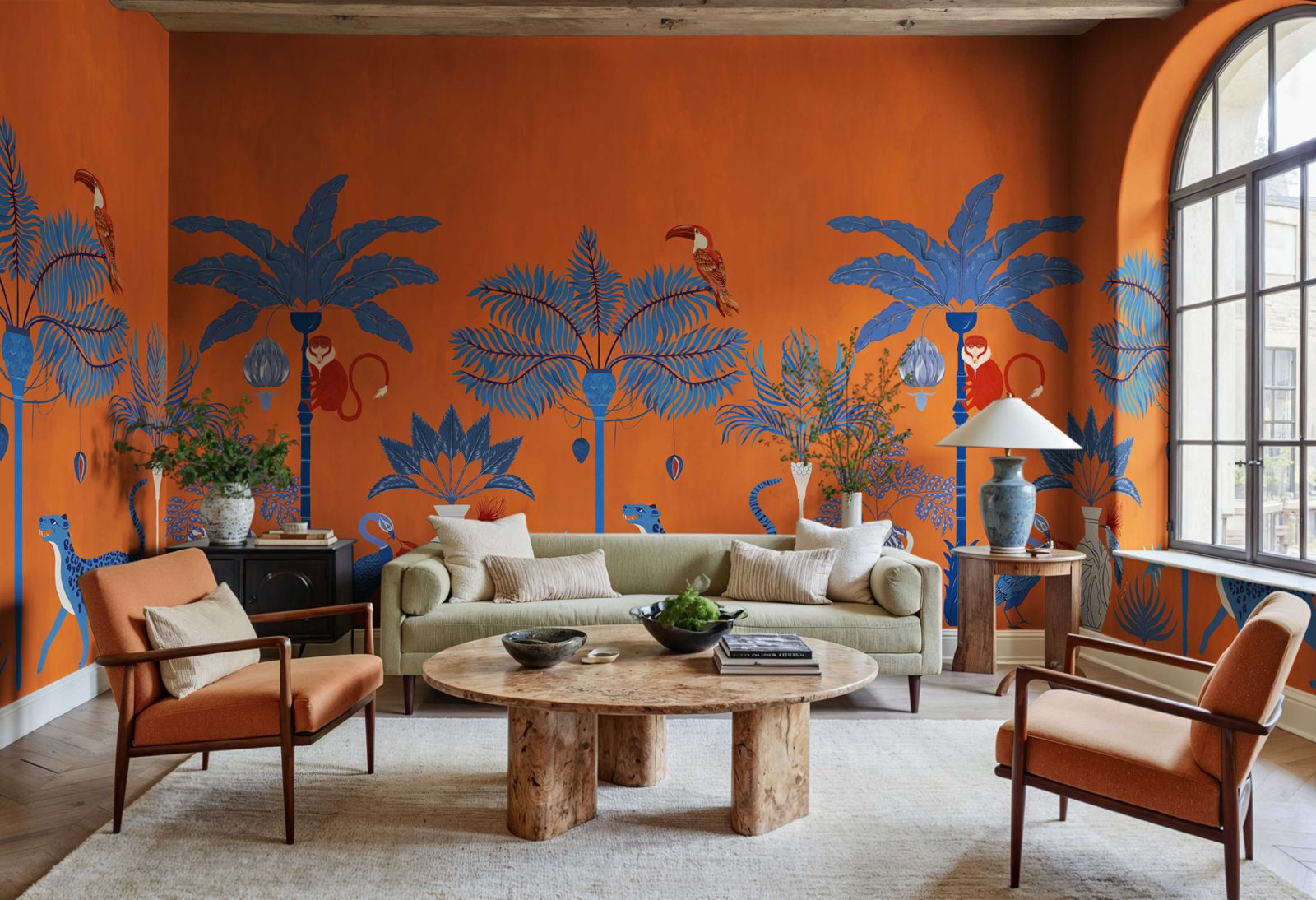 Savanna Chic, Orange, Rebel Walls 3
