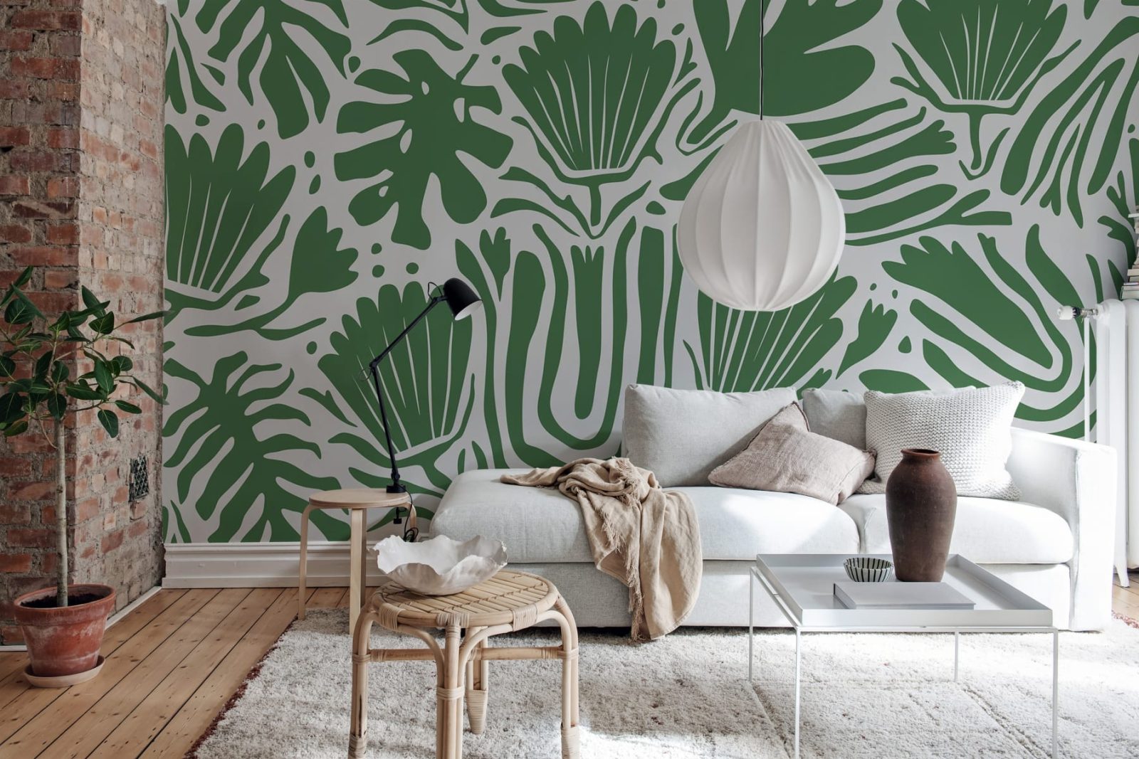 Abstract Blossoms, Green, Rebel Walls 3