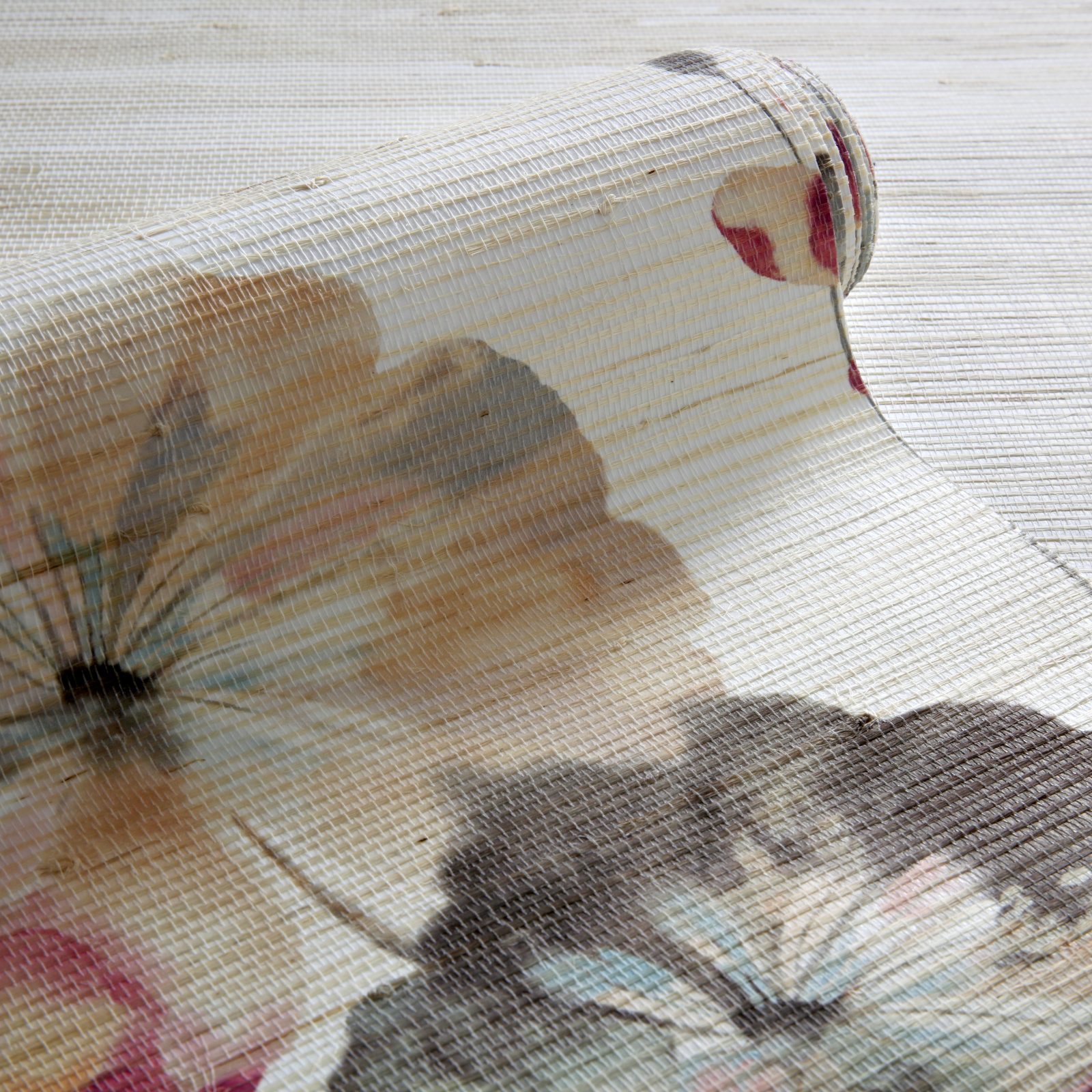 Water Lilies, Fibre naturale (Grasscloth), 1838 Wallcoverings, 5.1mp / rola 4