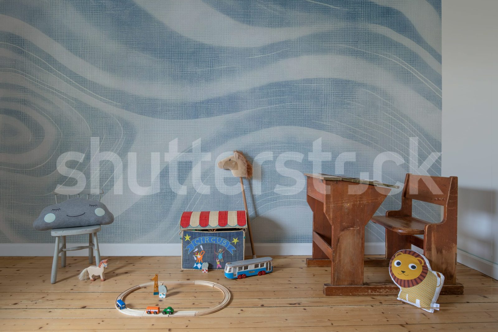 Ocean Lines, Blue, Rebel Walls 3