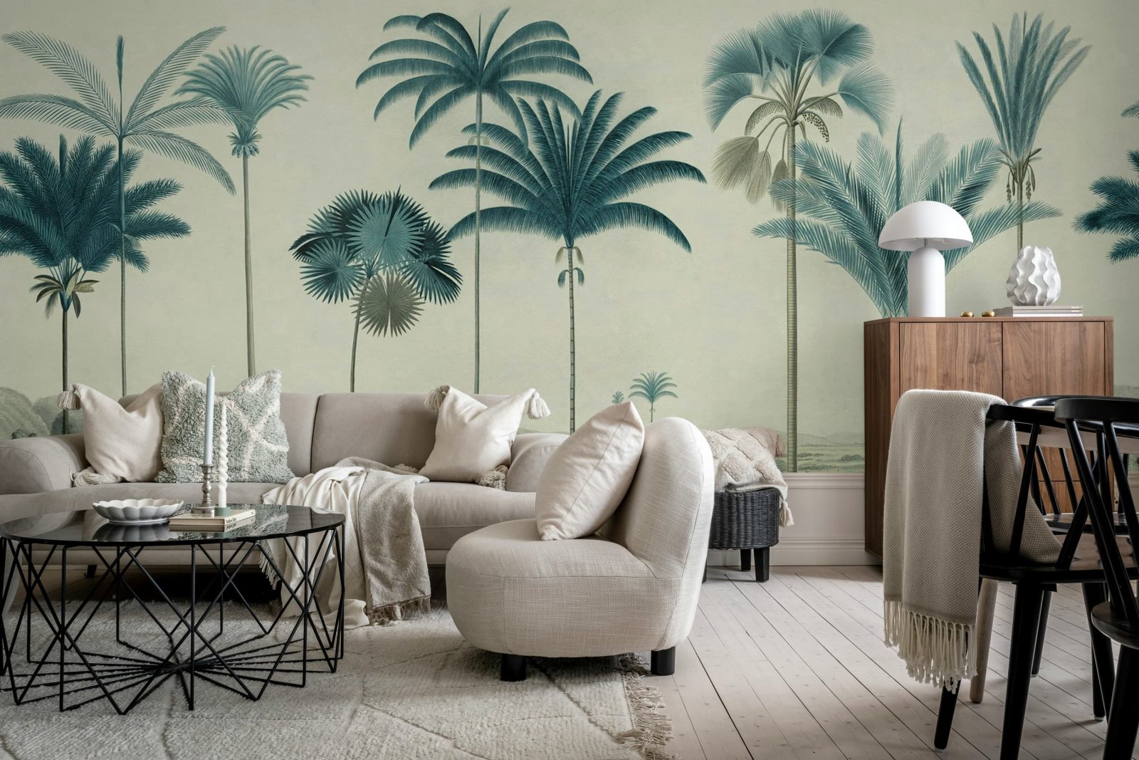 Vintage Palms, Blue, Rebel Walls 2