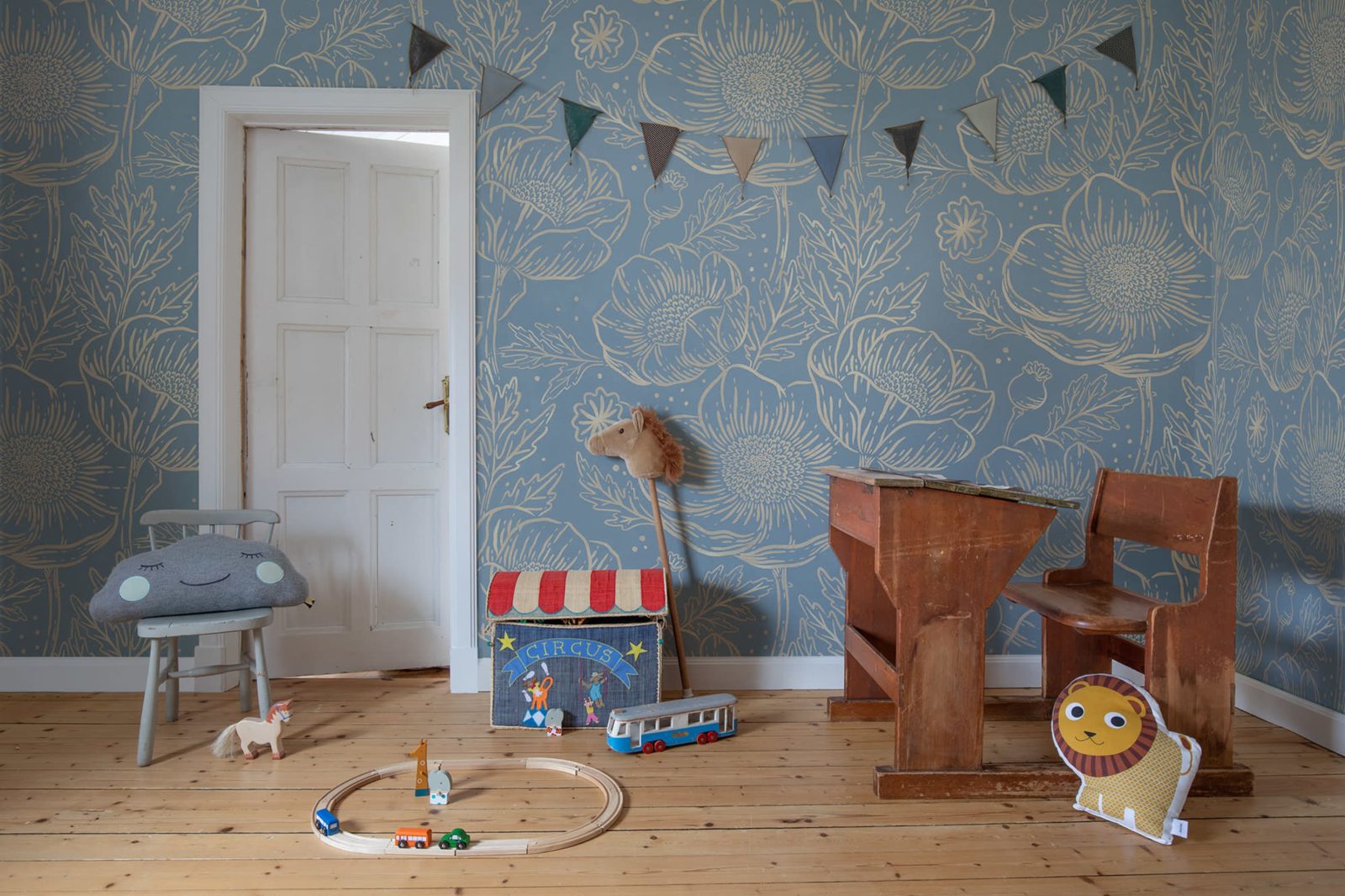 Golden Poppy, Baby Blue, Rebel Walls 2