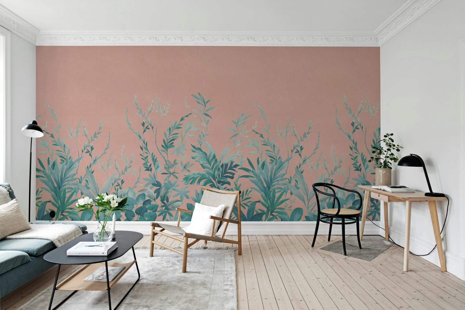 Jungle Meadow, Pink, Rebel Walls 2