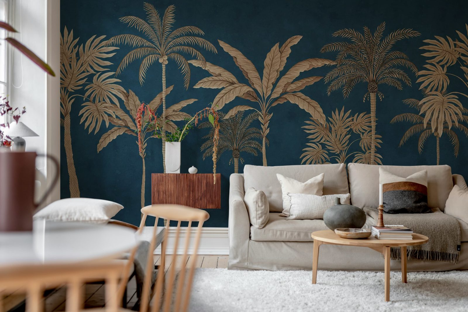 Golden Palms, Blue, Rebel Walls 2