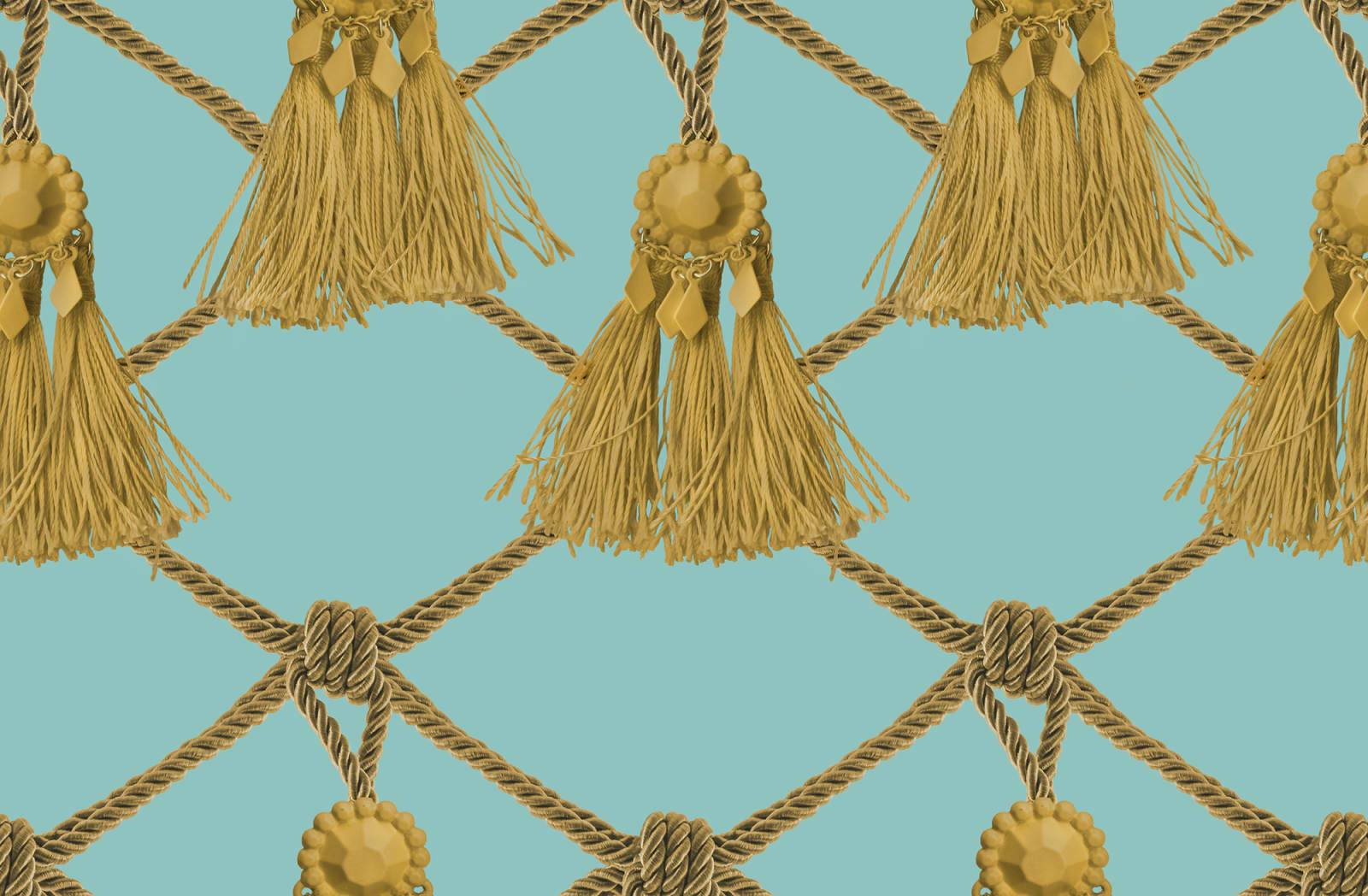 Tassels, Soft Turquoise, Rebel Walls, 5 mp / rola