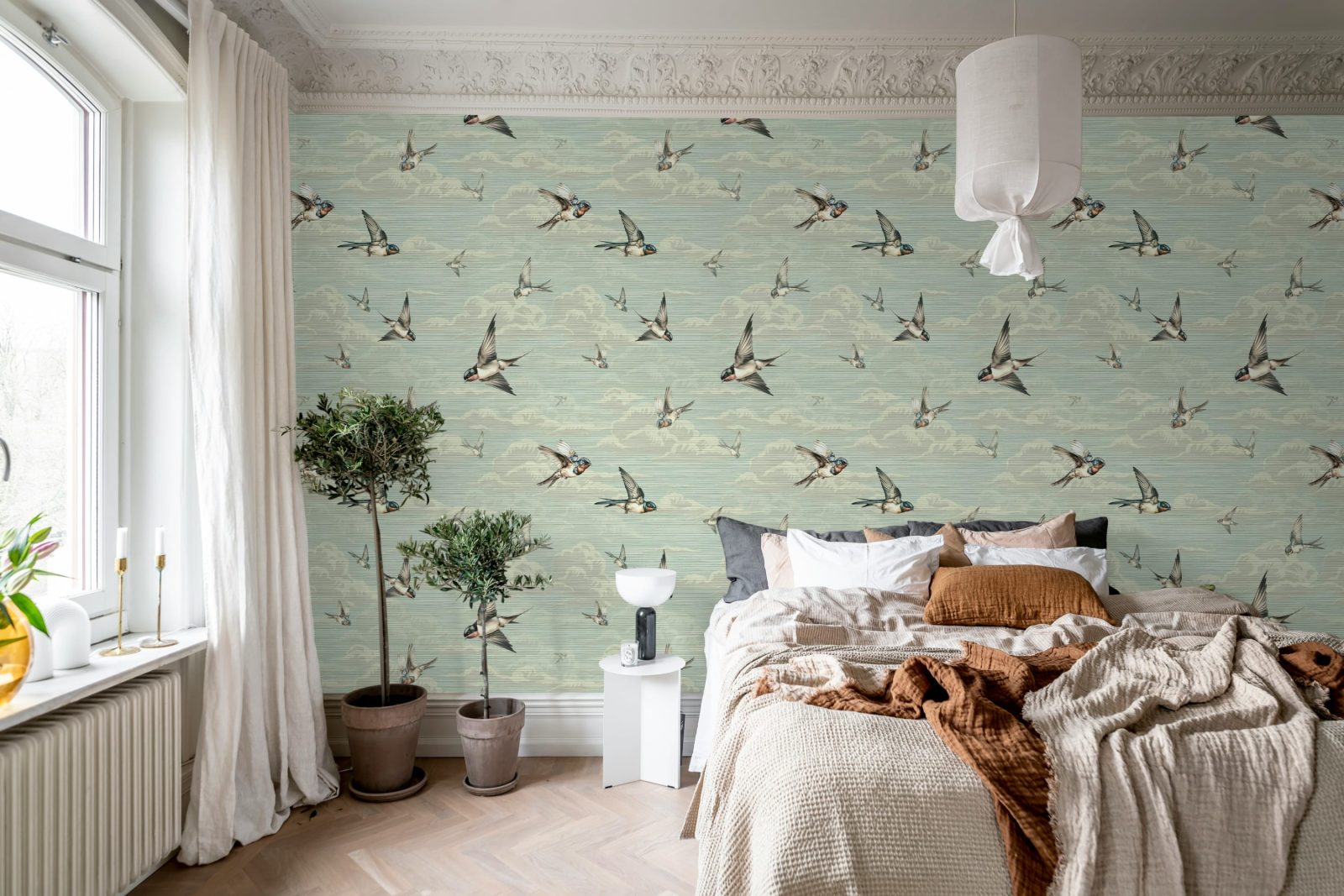 Swallow Sky, Vintage Blue, Rebel Walls 2
